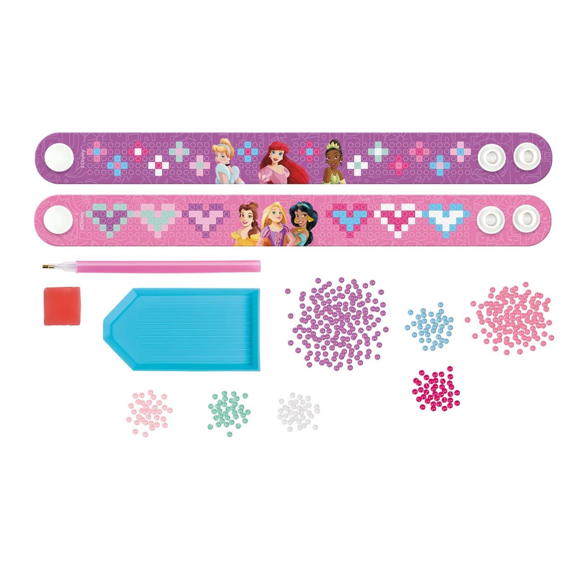 Creatieve knutselgroep prinses diamant schilderij armband 2 stuks