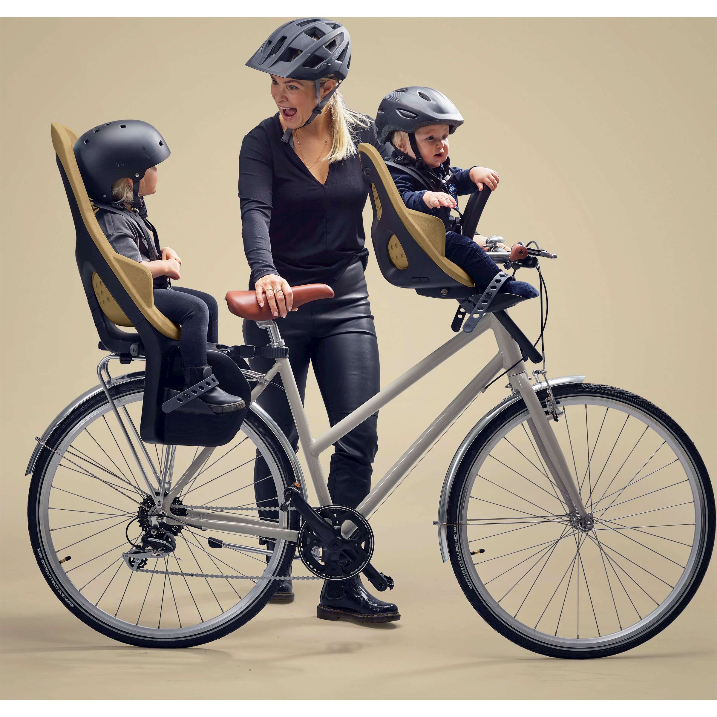 Thule yepp 2 mini - fietsstoeltje - voorzitje - fennel tan