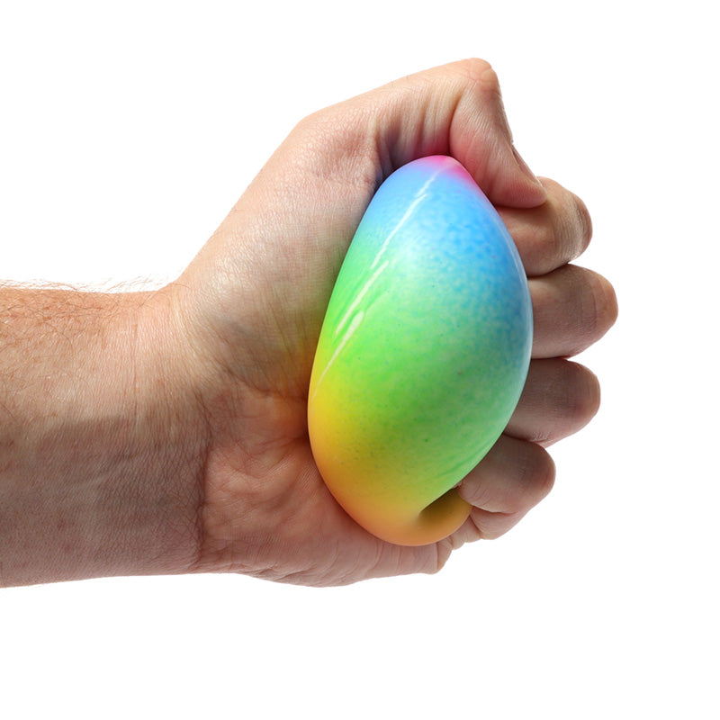 Regenboog knijp speelgoed stress ball 7cm