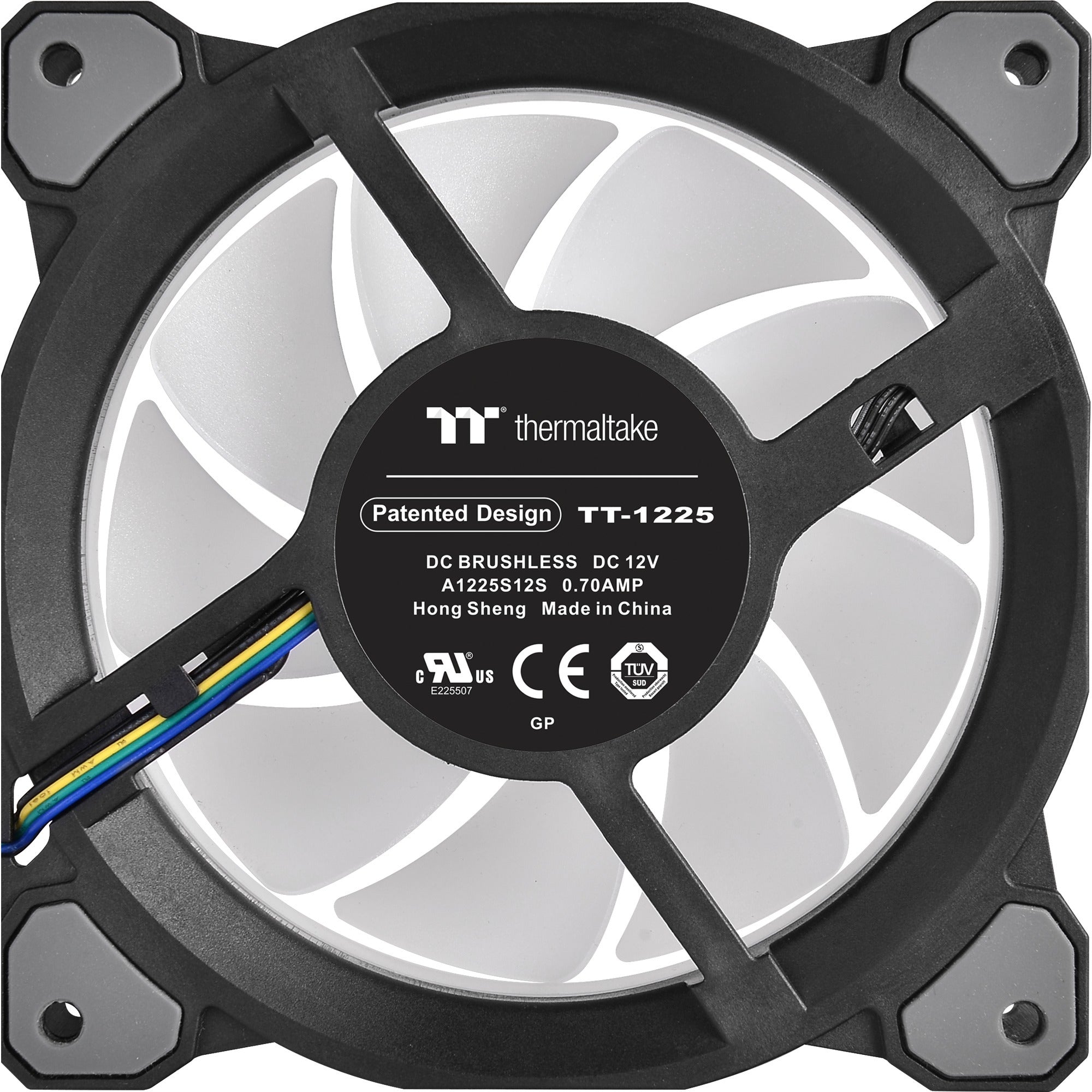 Thermaltake riing quad 14 rgb radiator fan tt premium edition single fan pack case fan (zwart, 140 x 140 x 25 mm)