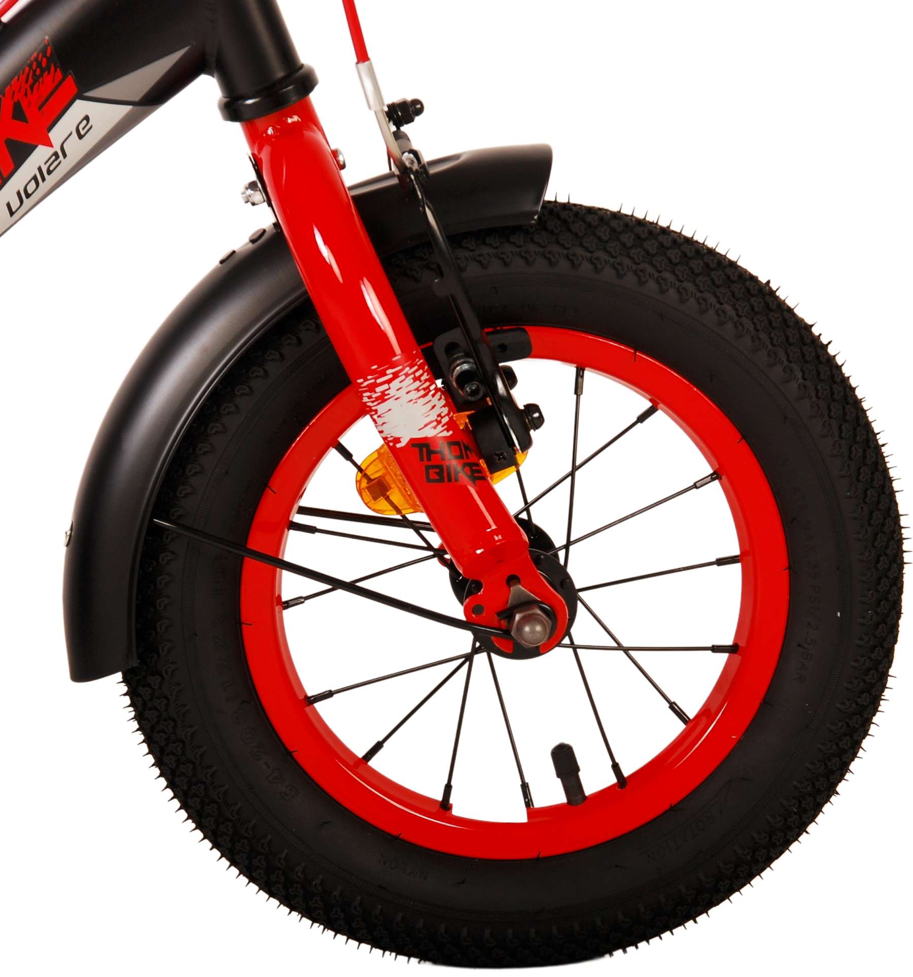 Volare Thombike Kinderfiets - Jongens - 12 inch - Zwart Rood - Twee Handremmen