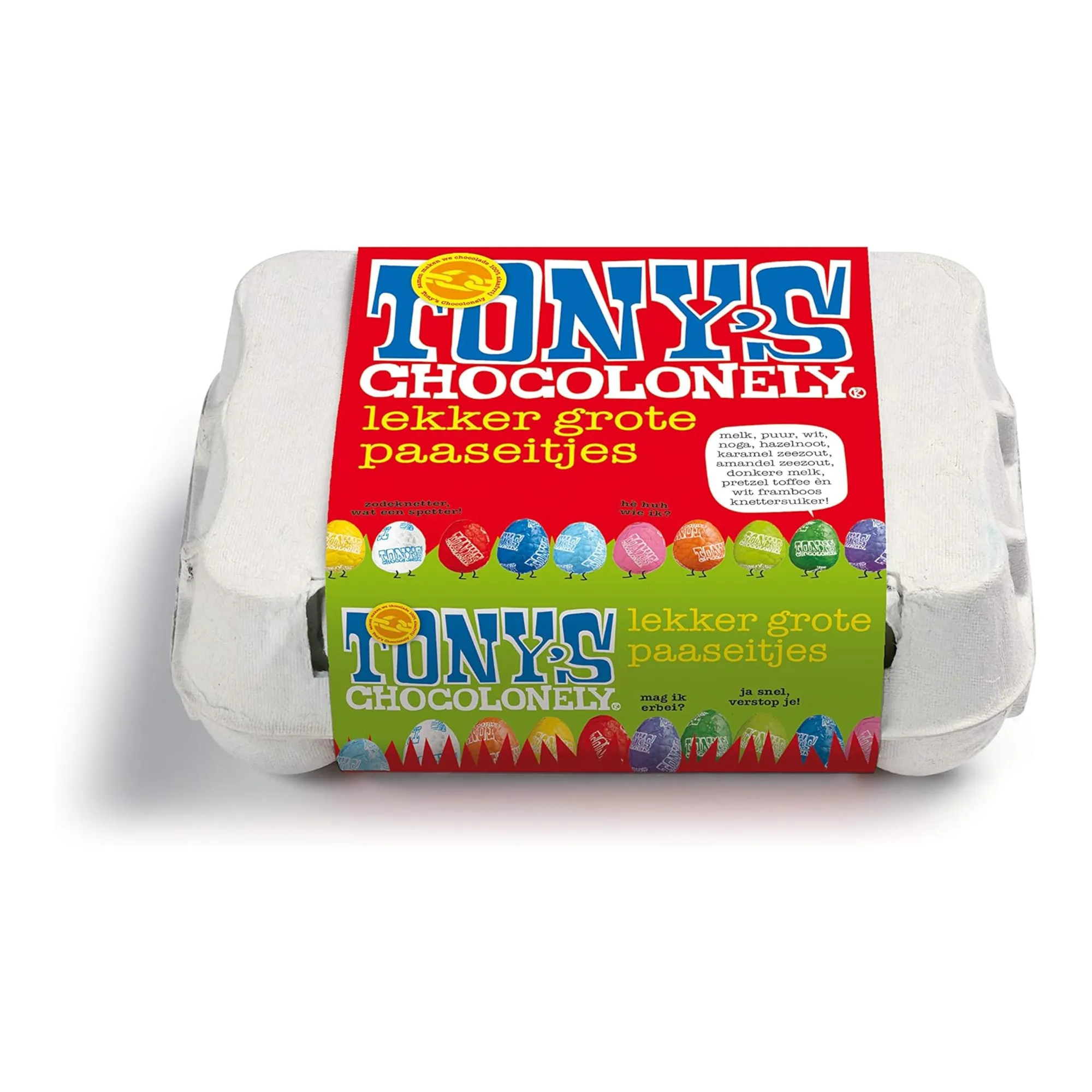 Tony's chocolonely paaseitjes assorti (24x 12 stuks)