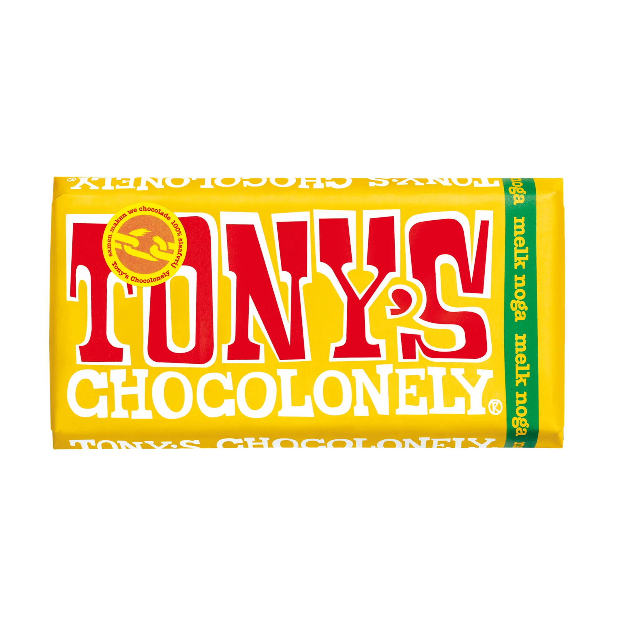 Tony's chocolonely reep melkchocolade noga (15x 180gr)