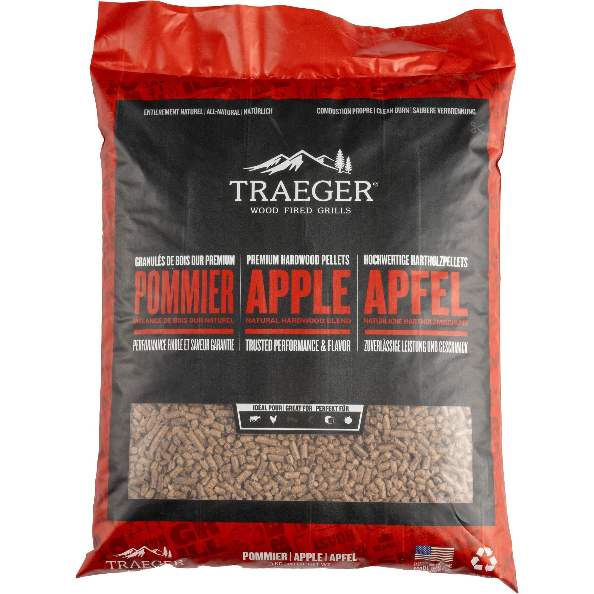 Traeger Pellets van hardhout Appel