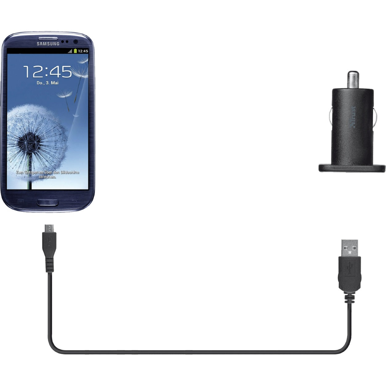 Trust Trust 5W Autolader met Micro-USB-kabel