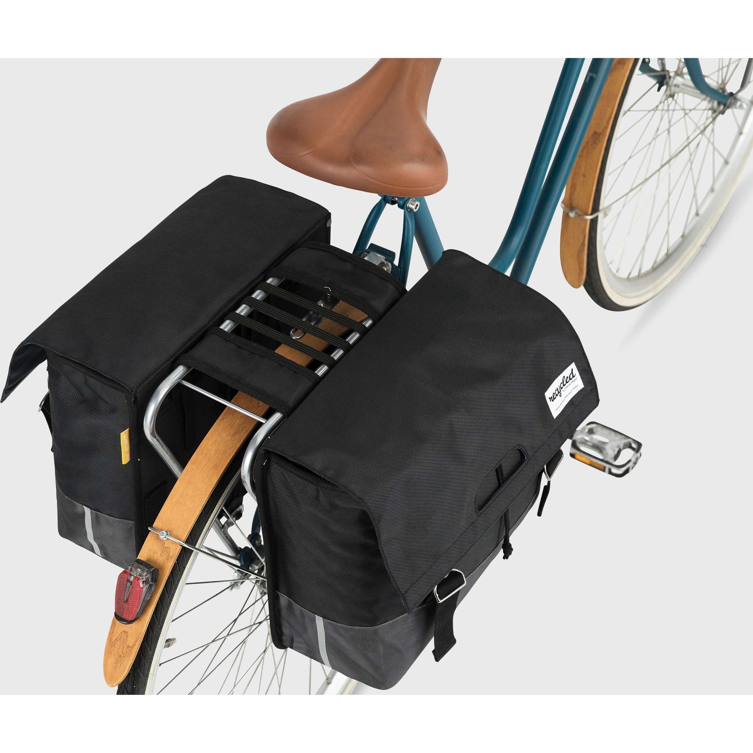 Urban Proof 40L dubbele fietstas zwart grijs