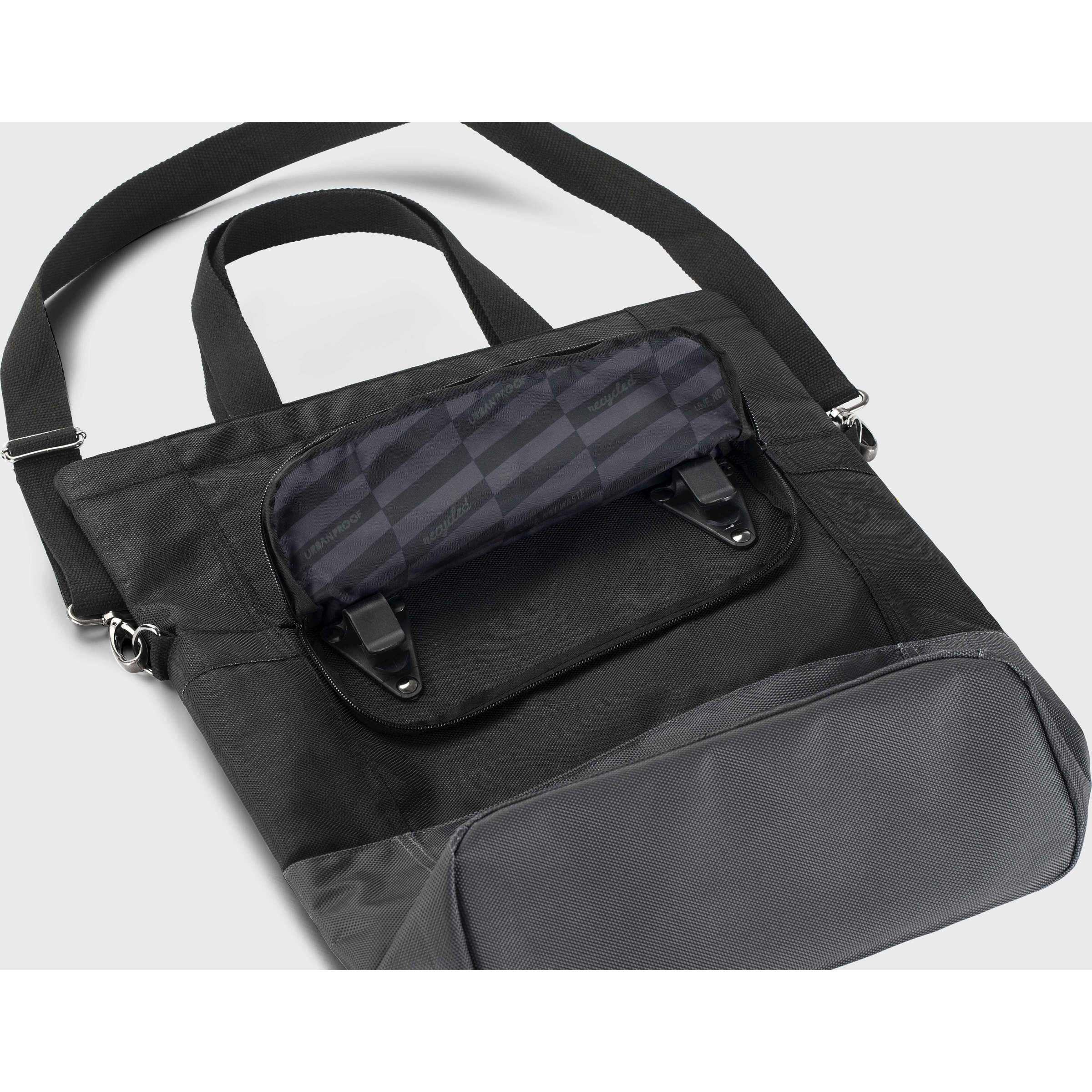 Sacoche vélo shopper recyclée Urban Proof 20 litres - noir gris