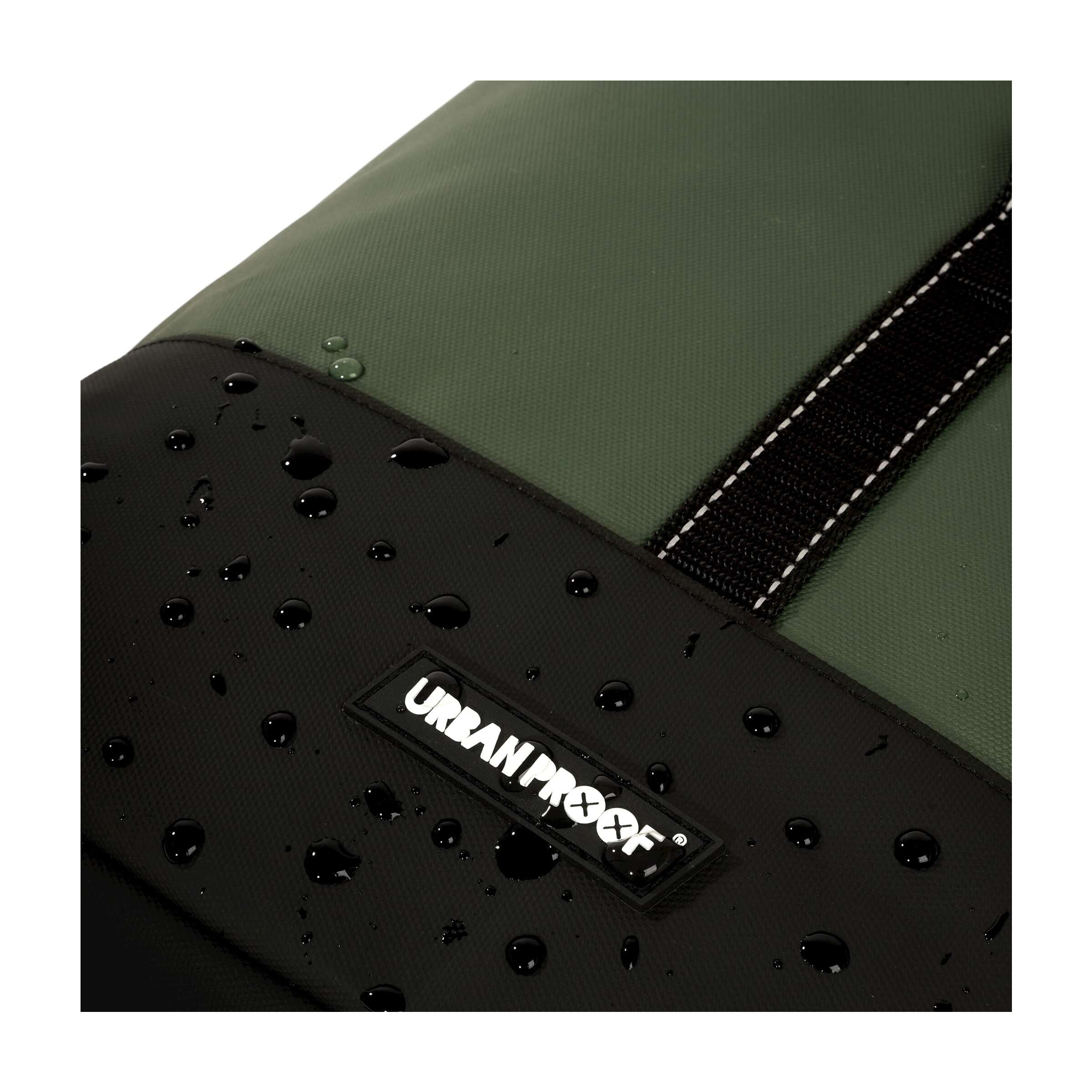 Urbanproof tas double roll up recycle 38l groen