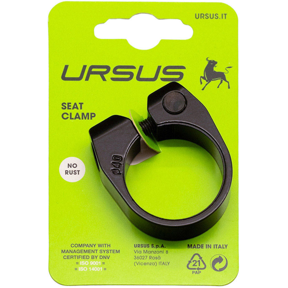 Ursus zadelpenklem 37,0mm zonder snelspanner alu zwart