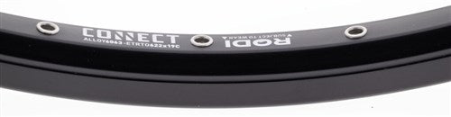 Rodi velg connect 622x19 36-gaats 14g frans ventiel - zwart disc