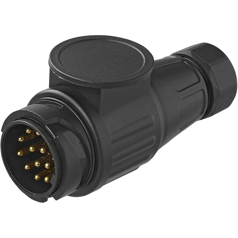 Proplus 13-polige stekker - bajonetsluiting - pvc - zwart