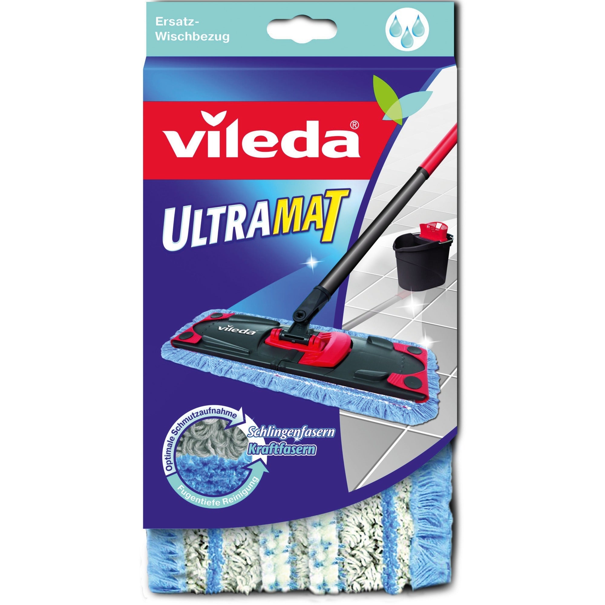 Vileda Vileda UltraMat vervangende mop extra vochtig