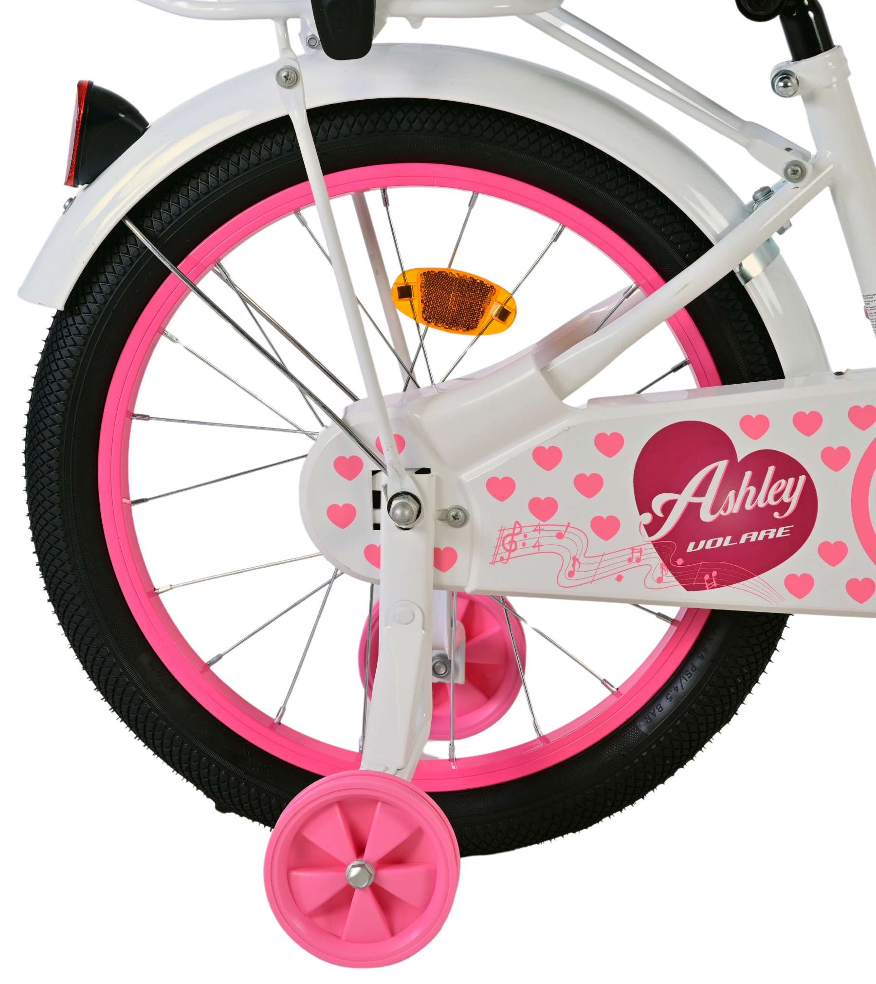 Volare ashley kinderfiets - meisjes - 18 inch - wit