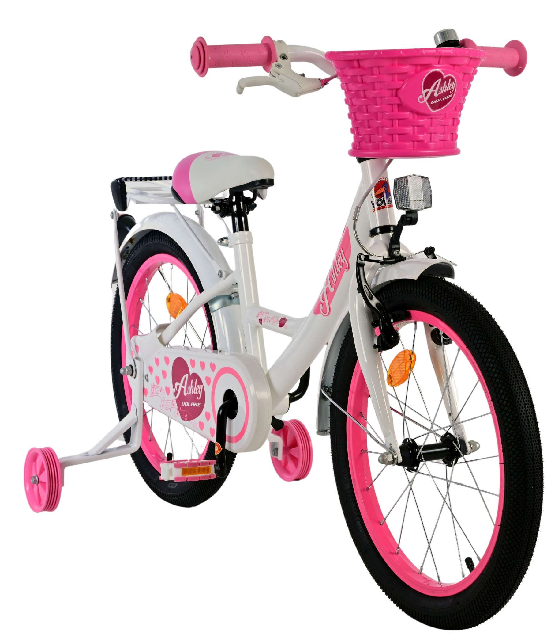 Volare ashley kinderfiets - meisjes - 18 inch - wit