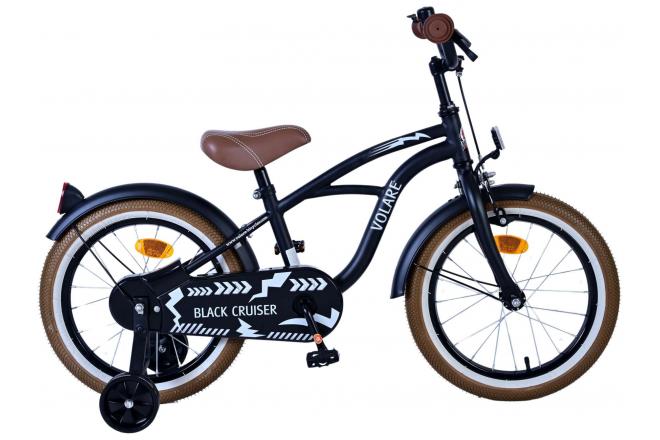 Volare black cruiser kinderfiets - jongens - 16 inch - zwart