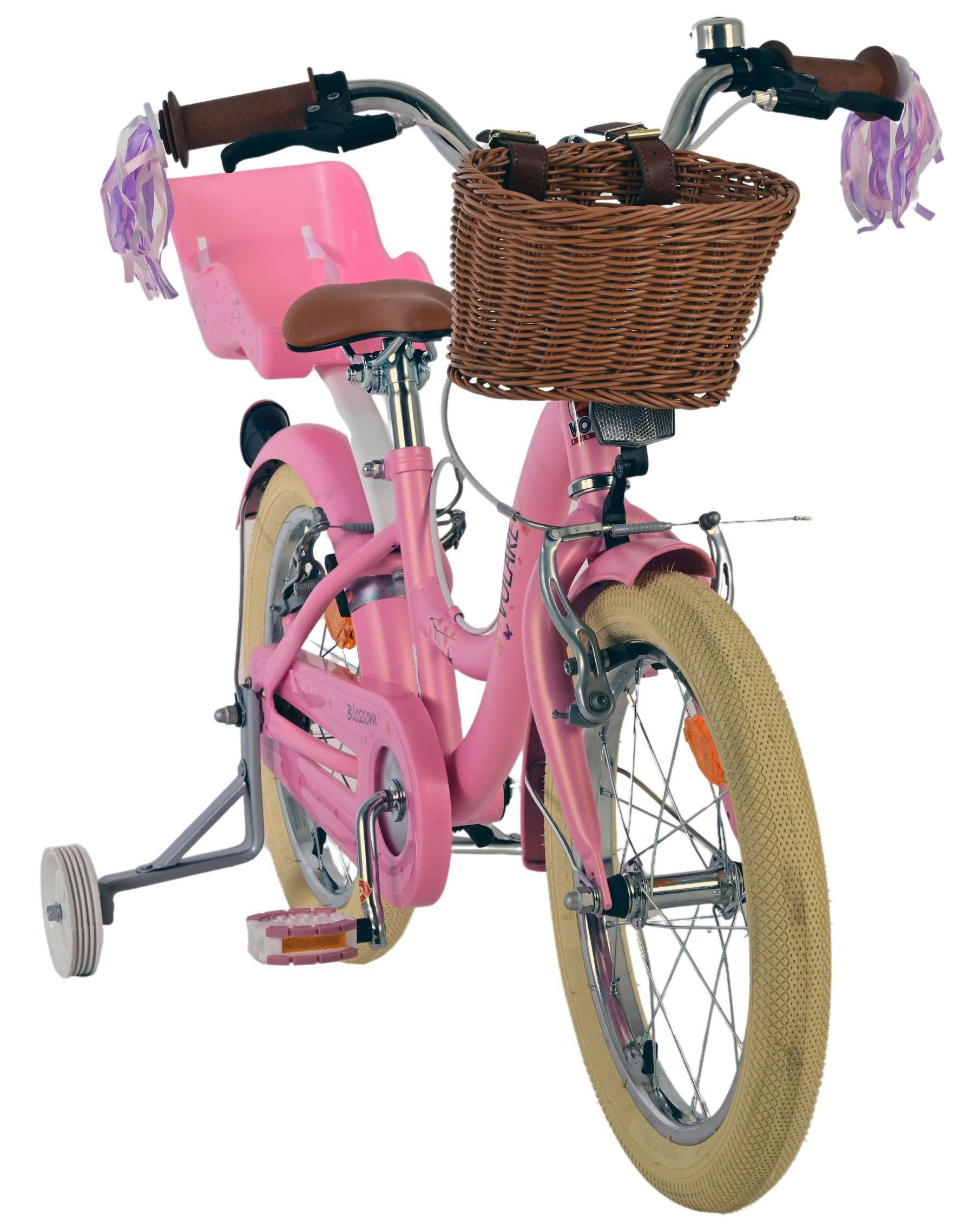 Volare blossom kinderfiets - meisjes - 16 inch - roze - twee handremmen