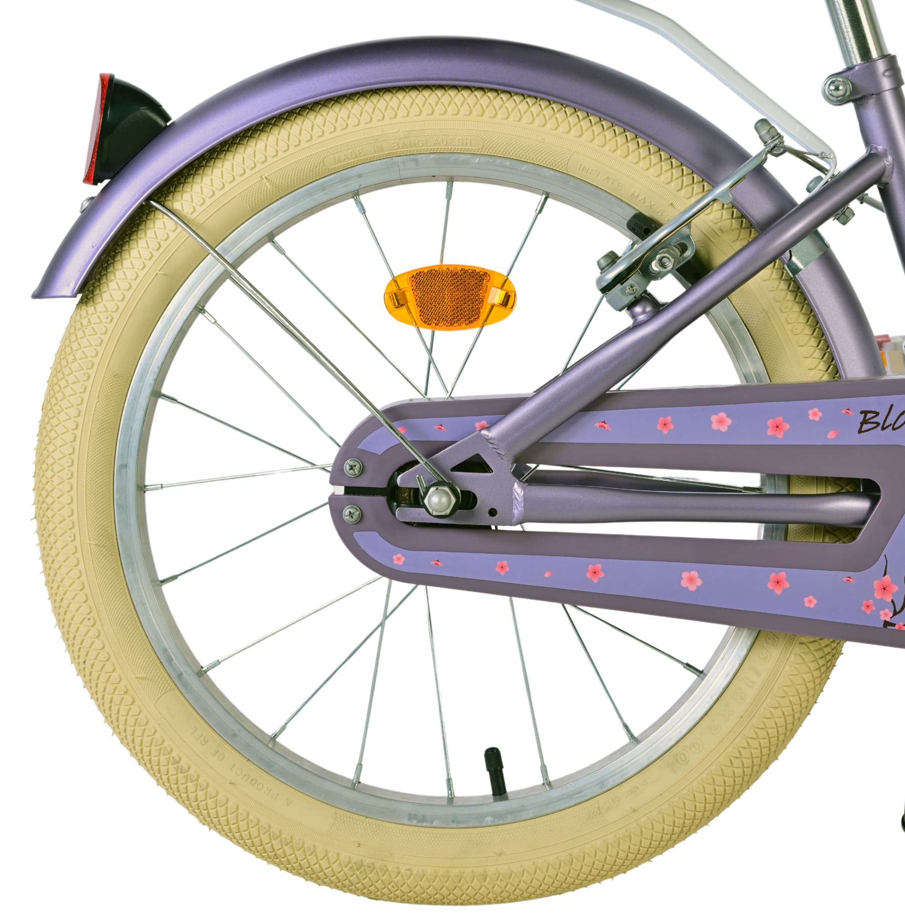 Volare blossom kinderfiets - meisjes - 18 inch - paars - twee handremmen