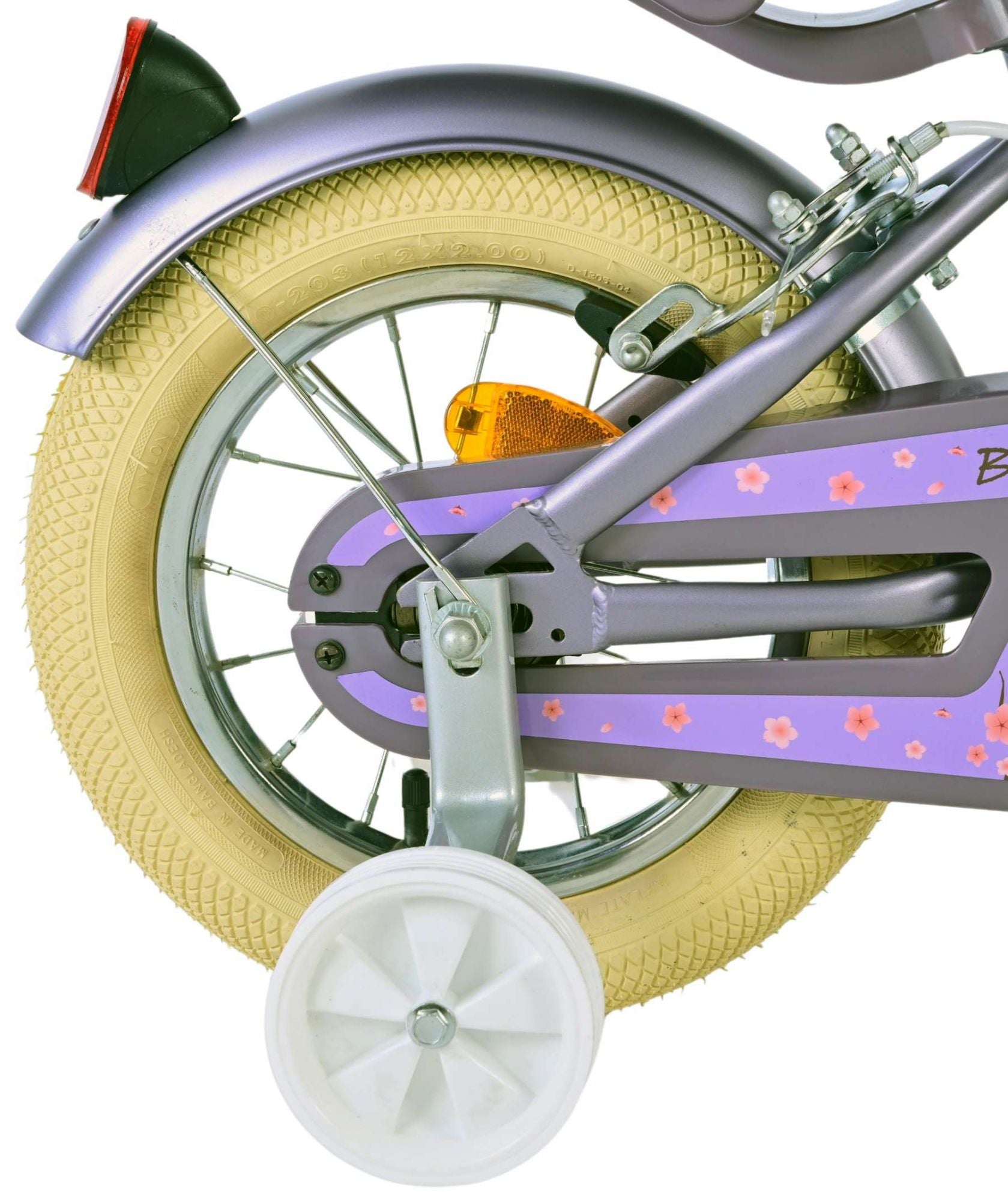 Volare blossom kinderfiets - meisjes - 12 inch - paars - twee handremmen