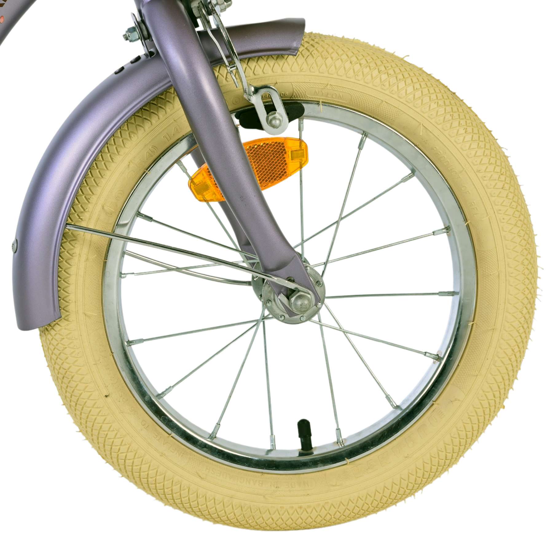 Volare bloesem kinderfiets - meisjes - 14 inch - paars - twee handremmen