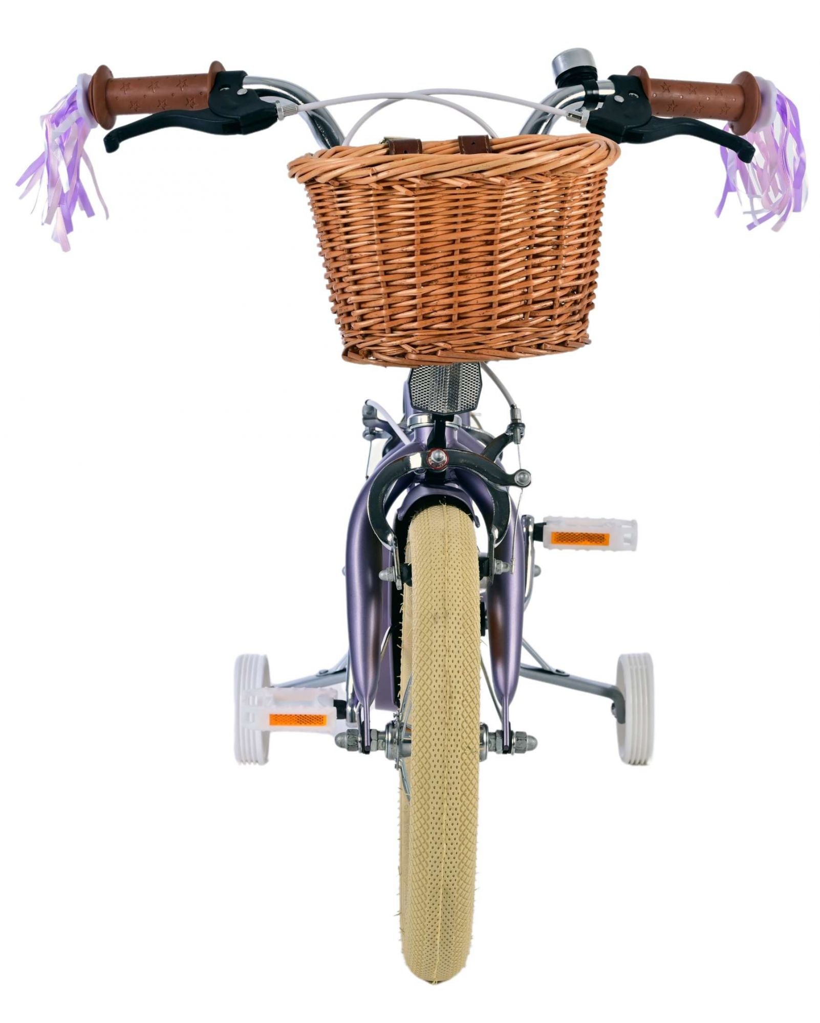 Volare bloesem kinderfiets - meisjes - 14 inch - paars - twee handremmen