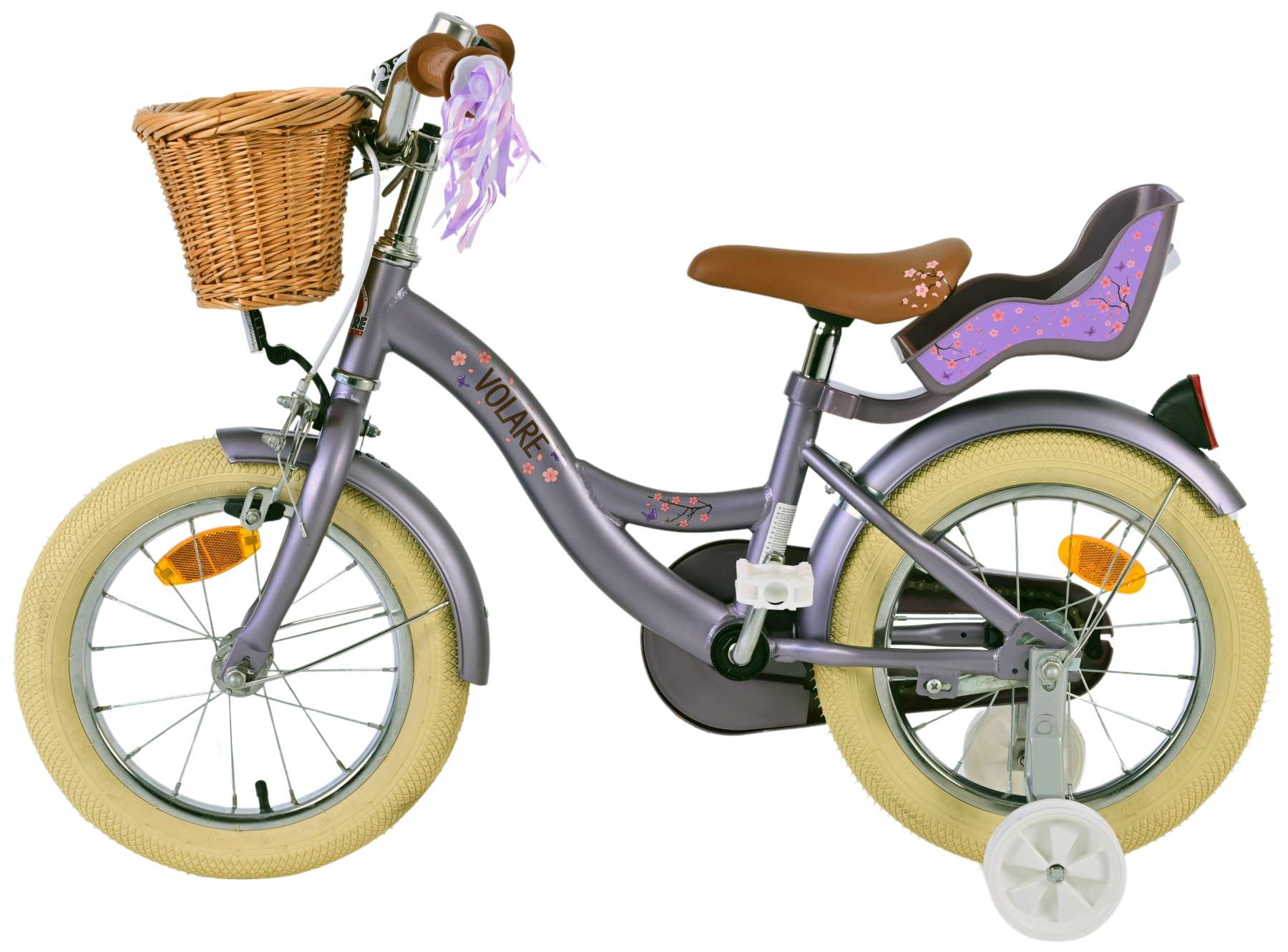 Volare Blossom Kinderfiets - Meisjes - 14 inch - Paars