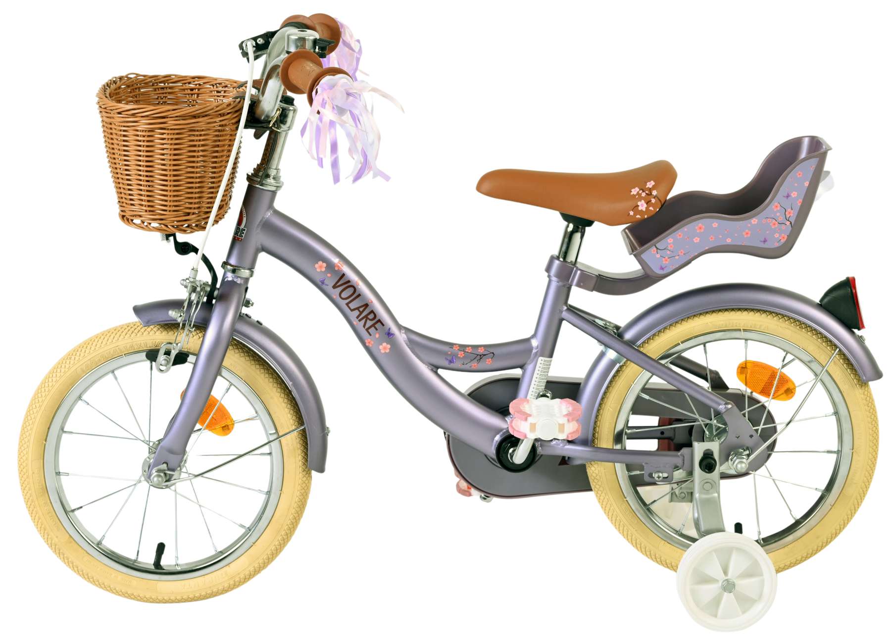 Volare blossom kinderfiets - meisjes - 14 inch - paars