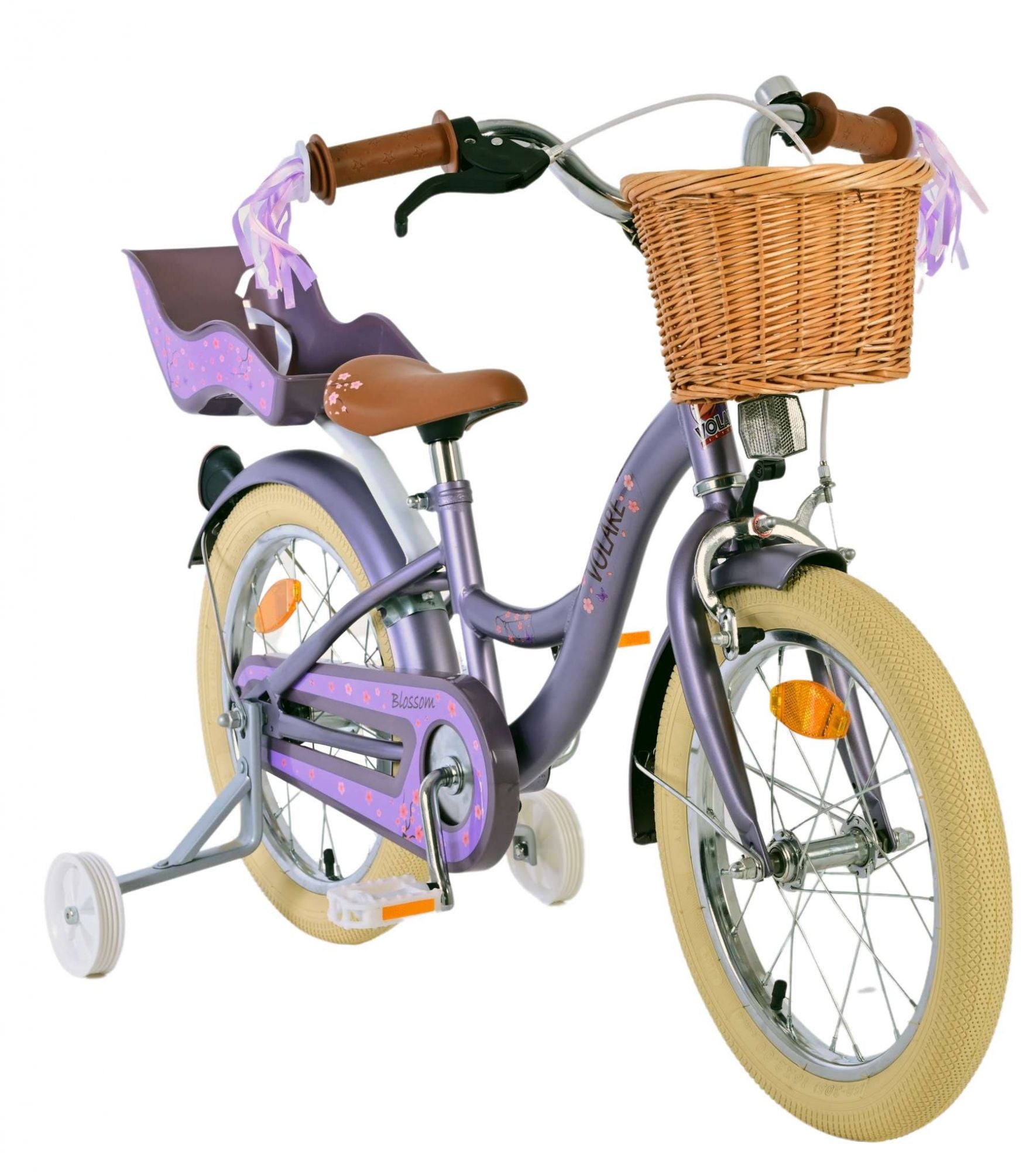 Volare bloesem kinderfiets - meisjes - 16 inch - paars