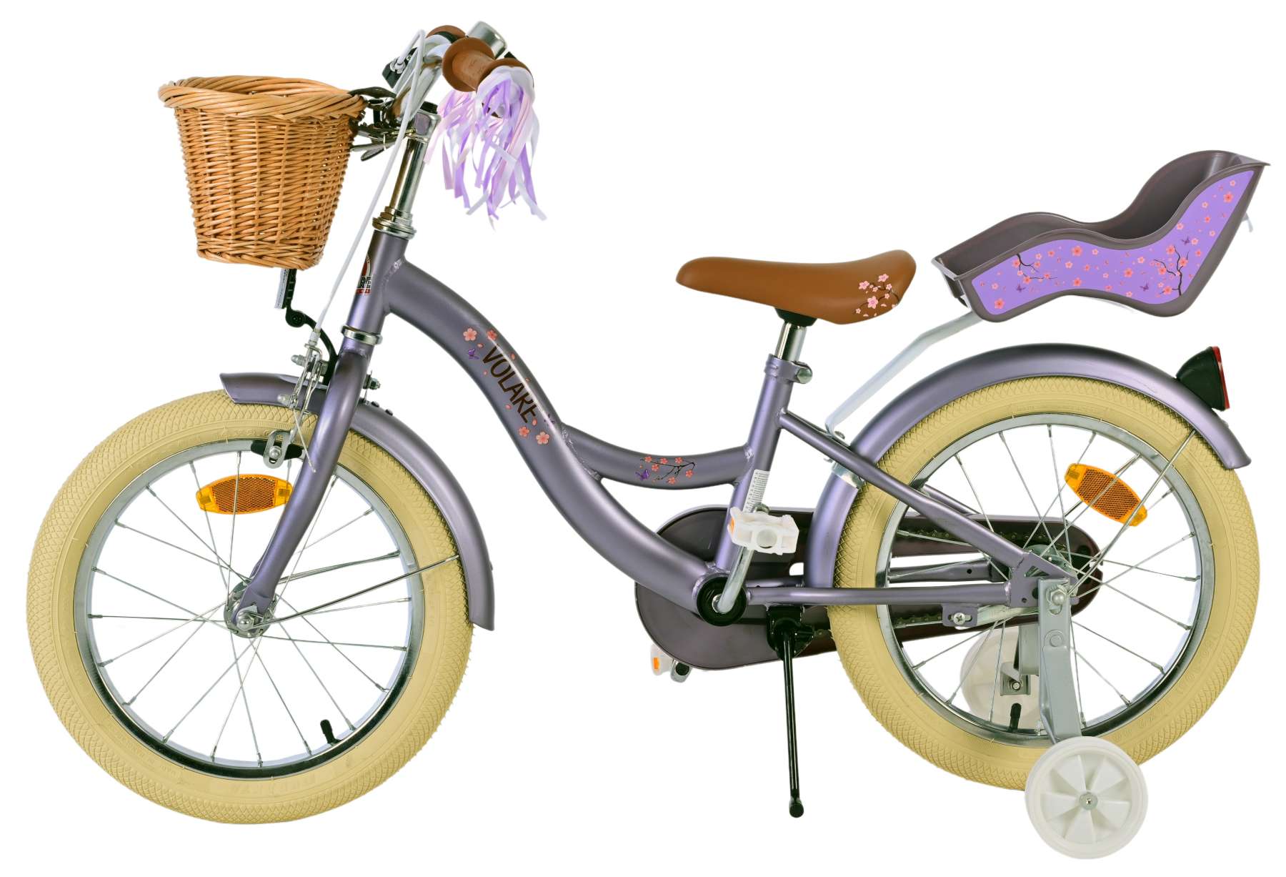 Volare bloesem kinderfiets - meisjes - 16 inch - paars