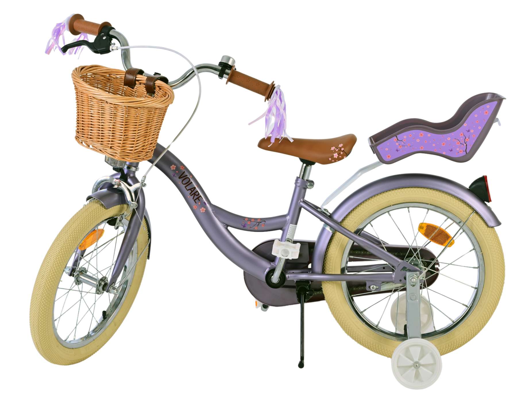 Volare bloesem kinderfiets - meisjes - 16 inch - paars