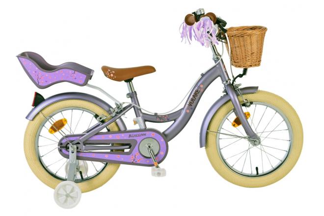 Volare blossom kinderfiets - meisjes - 16 inch - paars - twee handremmen