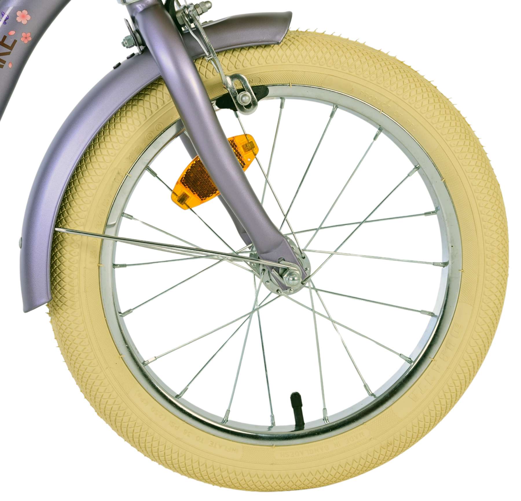 Volare bloesem kinderfiets - meisjes - 16 inch - paars - twee handremmen