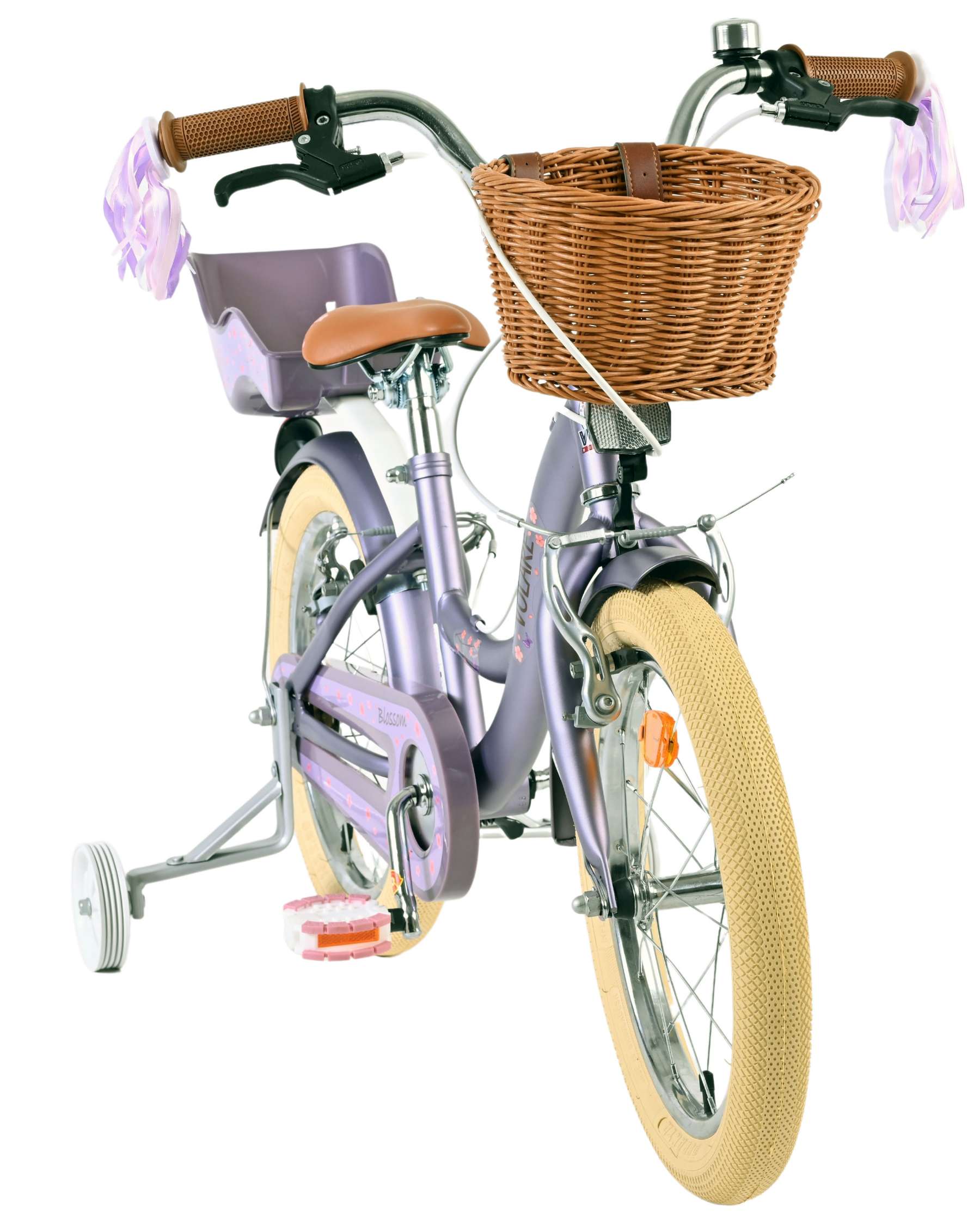 Volare blossom kinderfiets - meisjes - 16 inch - paars - twee handremmen