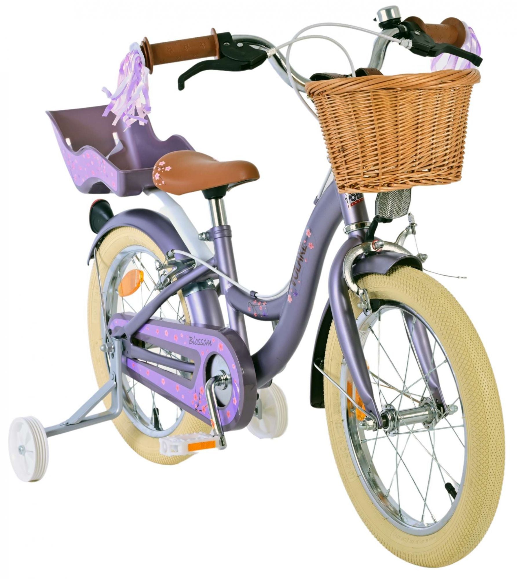 Volare bloesem kinderfiets - meisjes - 16 inch - paars - twee handremmen