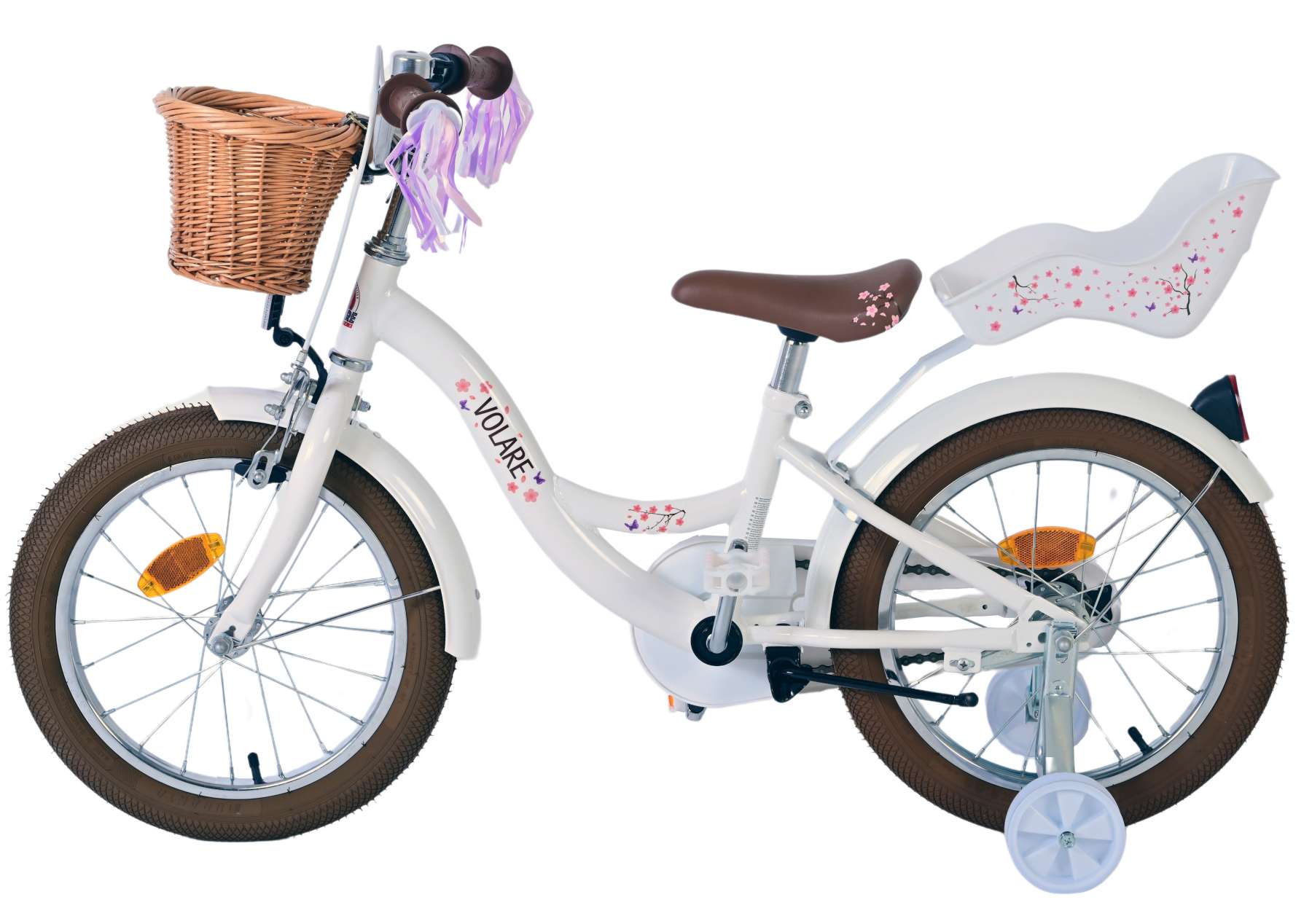 Volare bloesem kinderfiets - meisjes - 16 inch - wit
