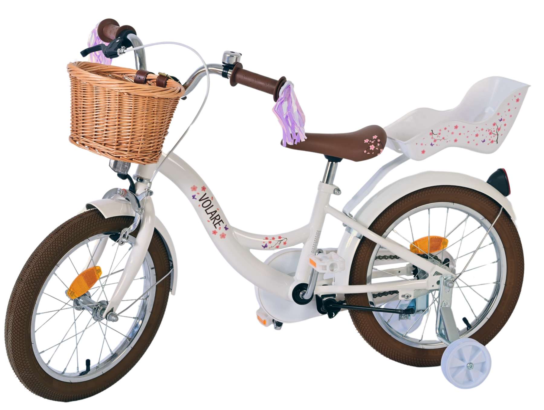 Volare bloesem kinderfiets - meisjes - 16 inch - wit