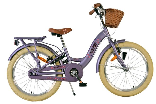 Volare bloesem kinderfiets - meisjes - 20 inch - paars - twee handremmen