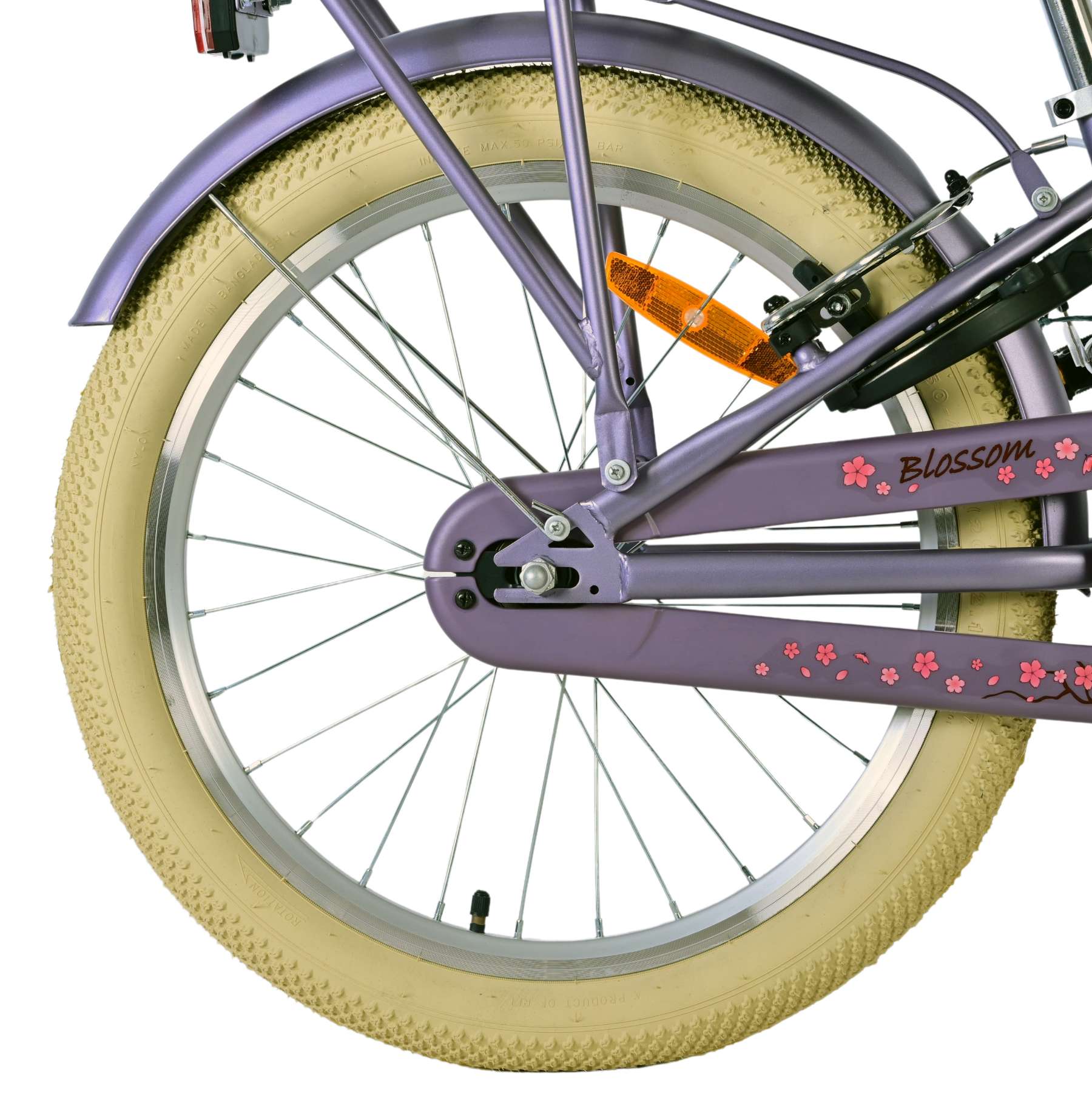 Volare bloesem kinderfiets - meisjes - 20 inch - paars - twee handremmen