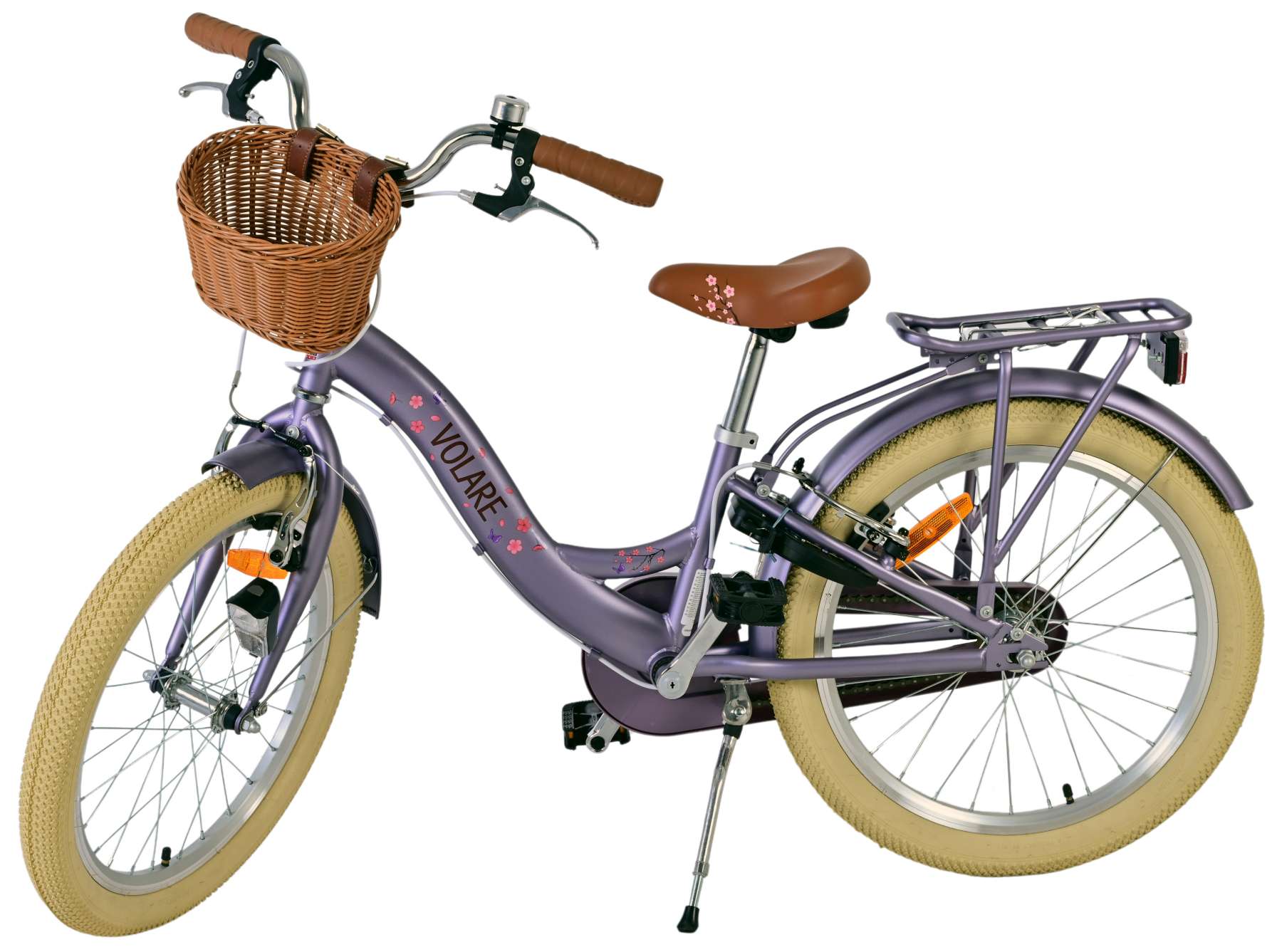 Volare bloesem kinderfiets - meisjes - 20 inch - paars - twee handremmen