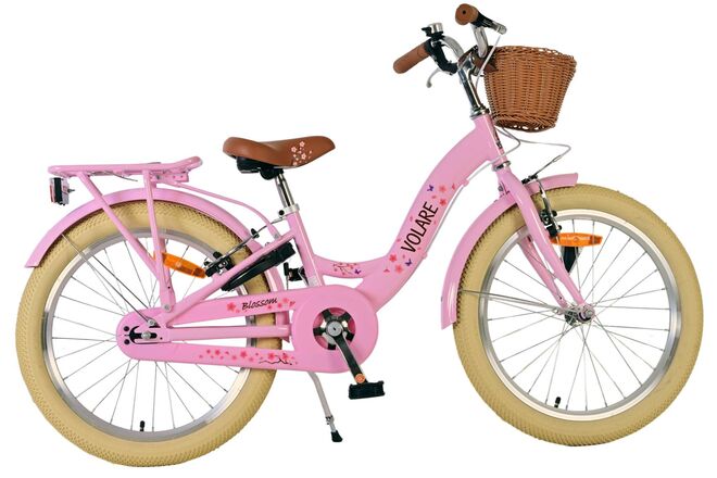 Volare bloesem kinderfiets - meisjes - 20 inch - roze - twee handremmen
