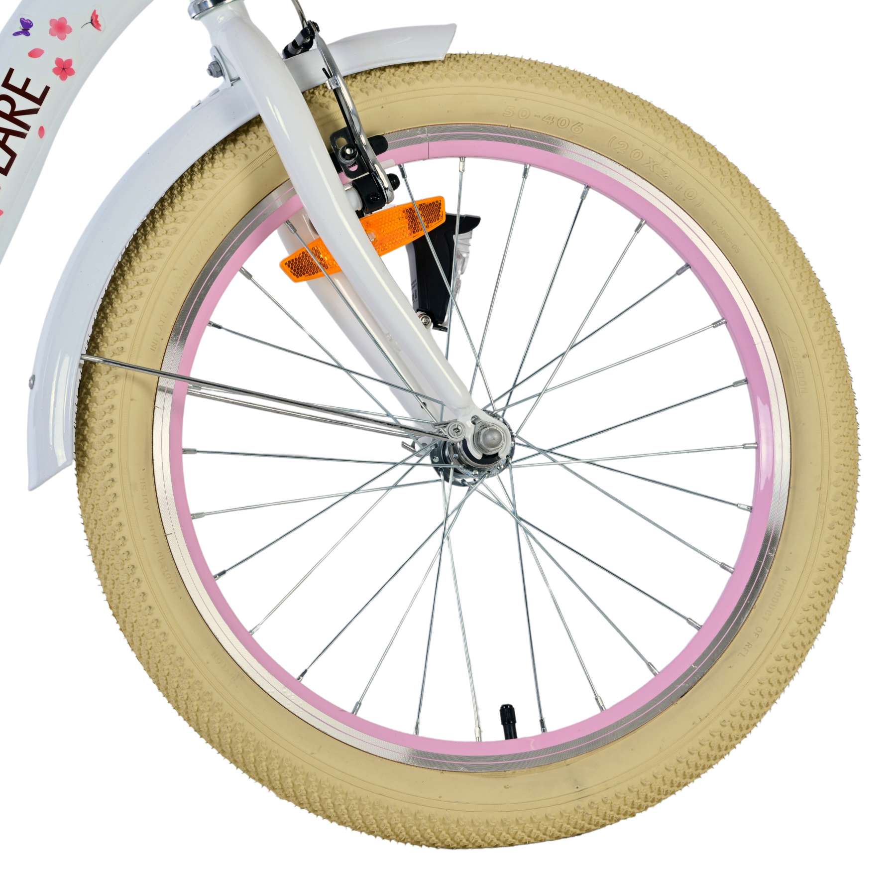 Volare bloesem kinderfiets - meisjes - 20 inch - wit