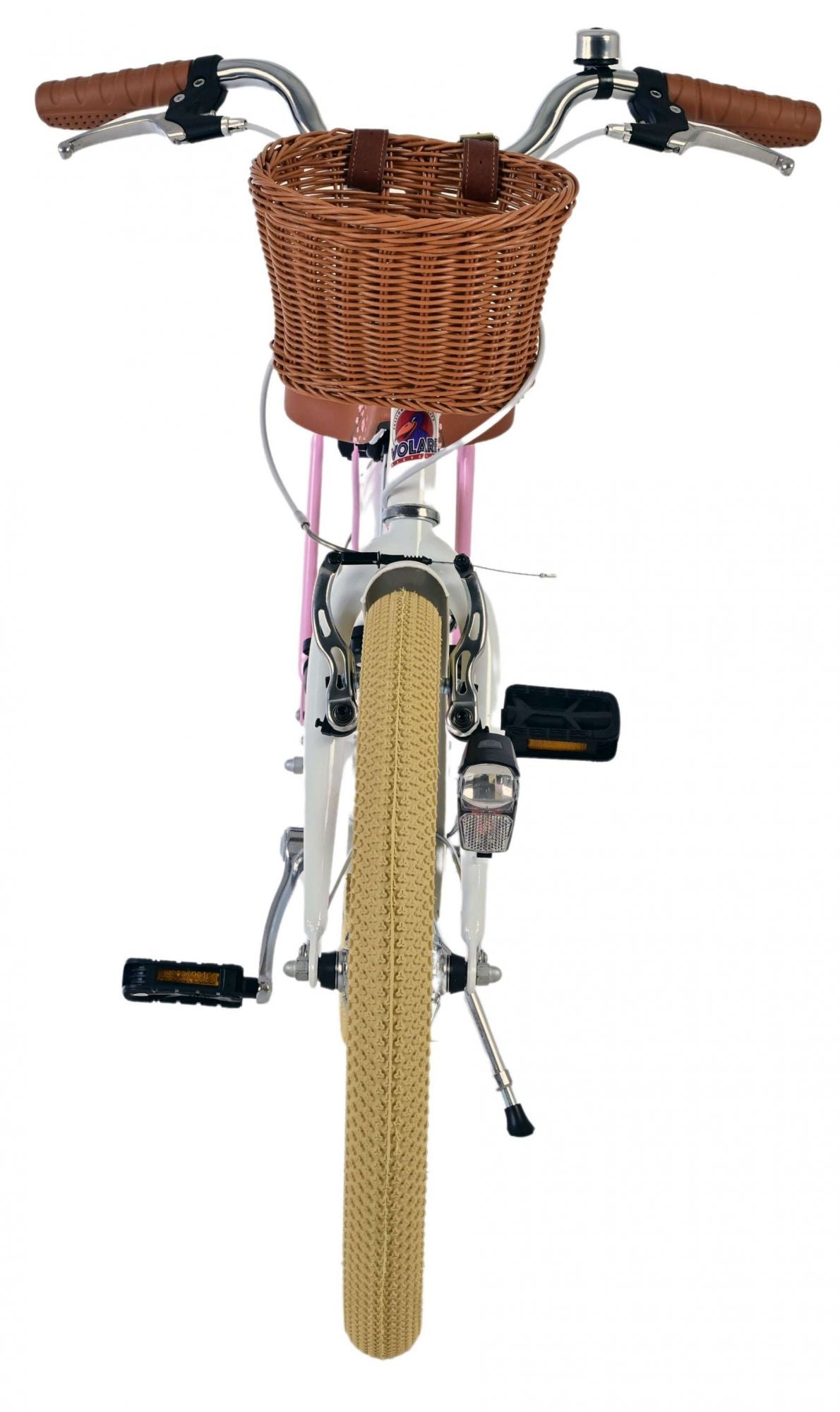 Volare bloesem kinderfiets - meisjes - 20 inch - wit - twee handremmen
