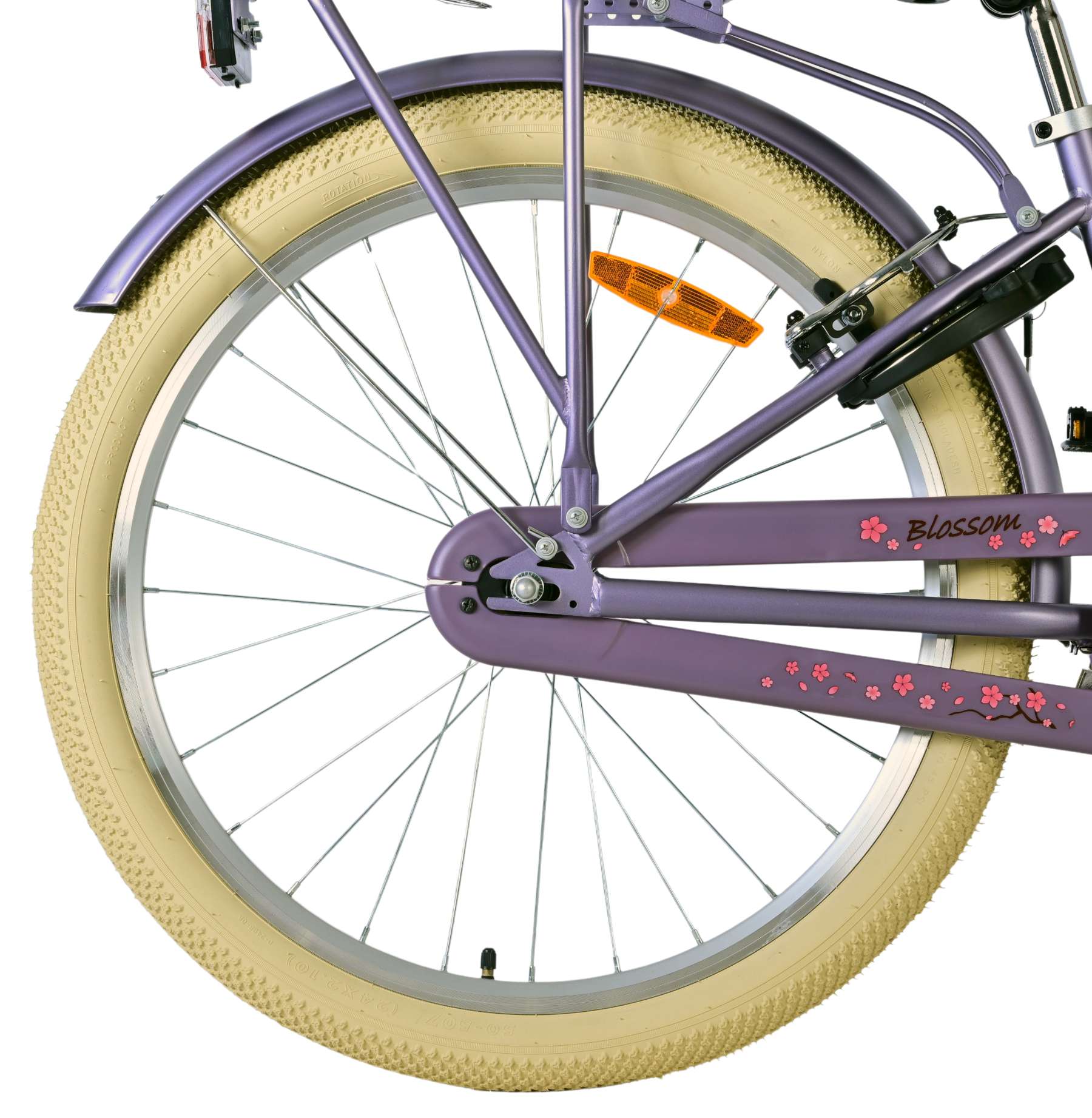 Volare bloesem kinderfiets - meisjes - 24 inch - paars - twee handremmen