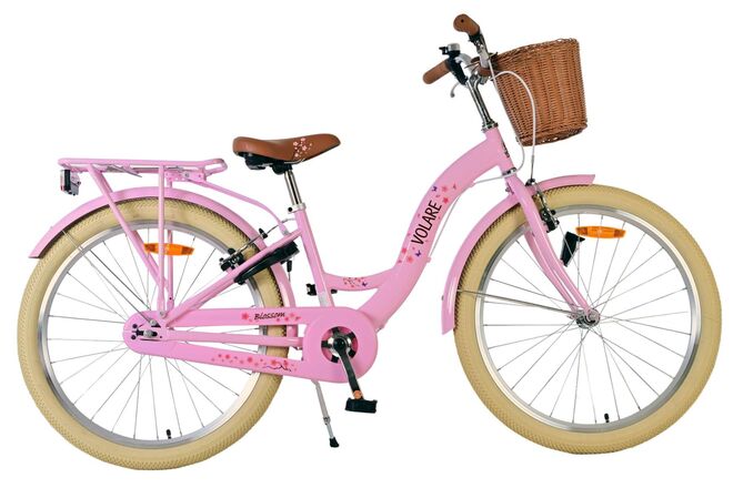 Volare bloesem kinderfiets - meisjes - 24 inch - roze - twee handremmen