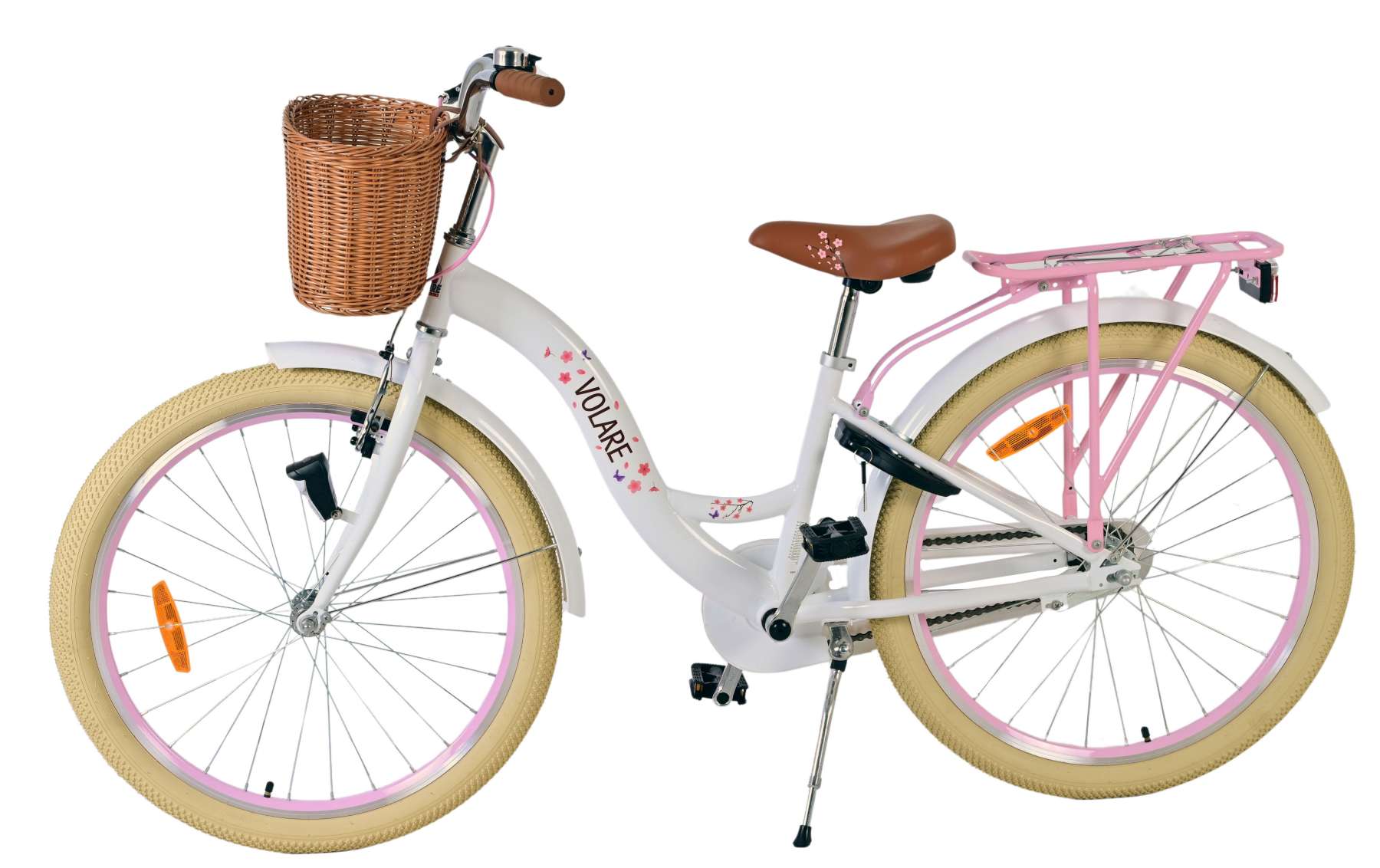 Volare bloesem kinderfiets - meisjes - 24 inch - wit