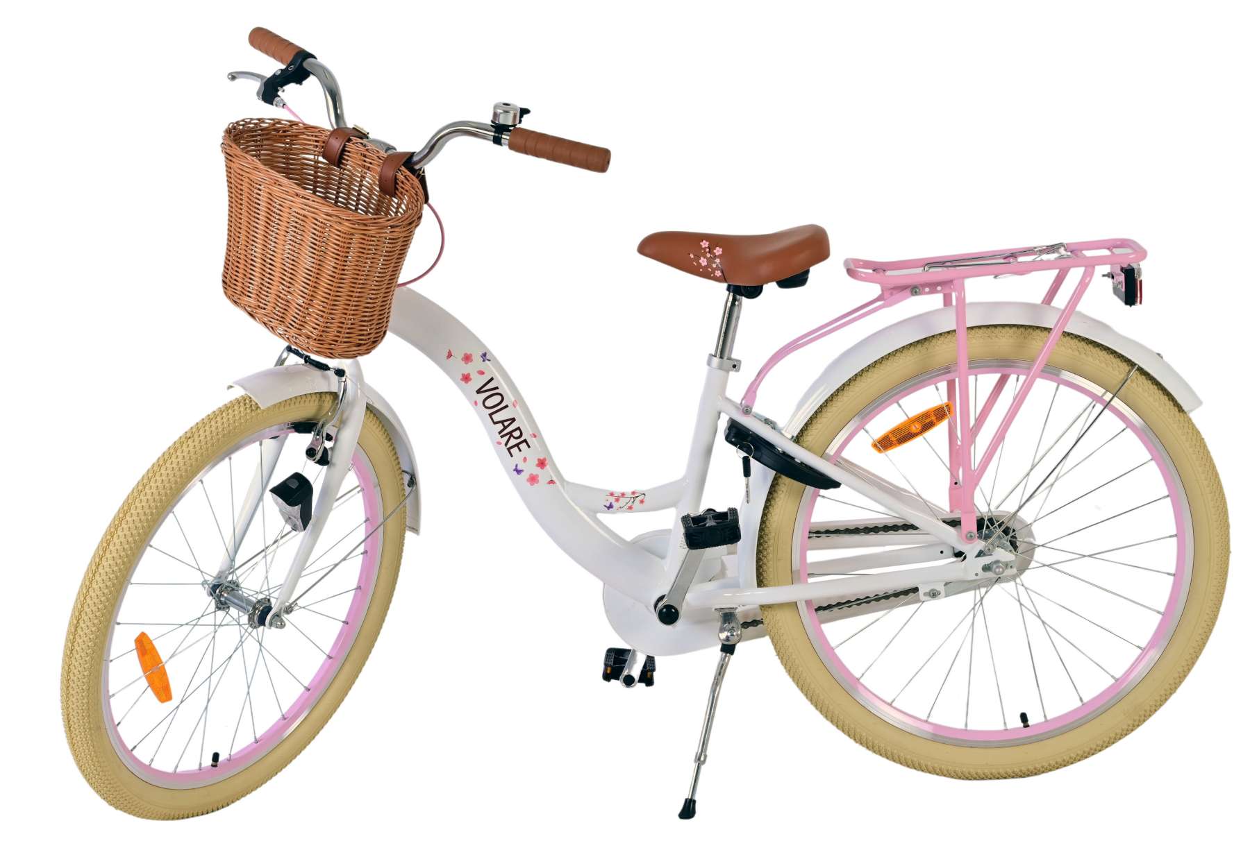 Volare bloesem kinderfiets - meisjes - 24 inch - wit