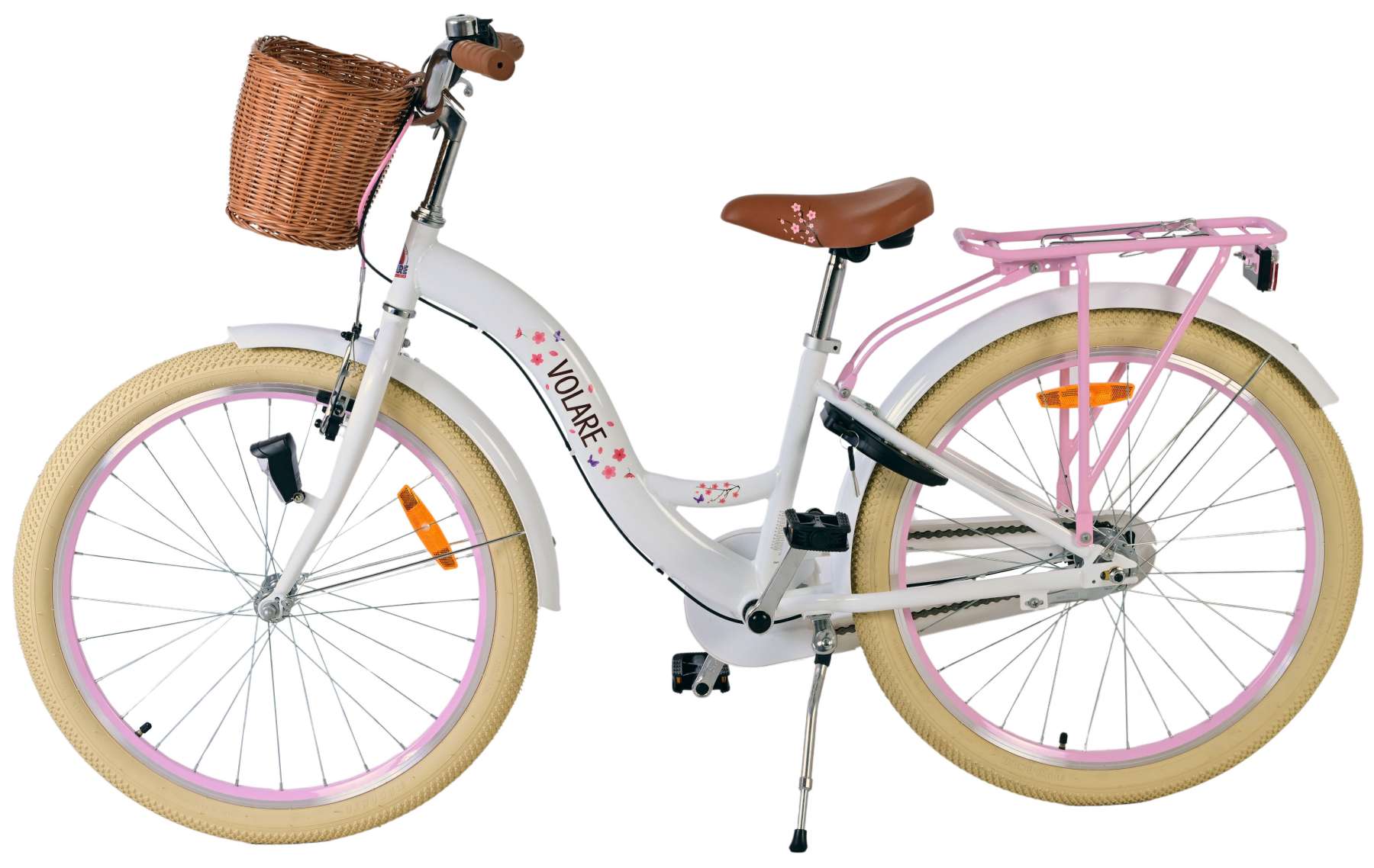 Volare blossom kinderfiets - meisjes - 24 inch - wit - 3 versnellingen