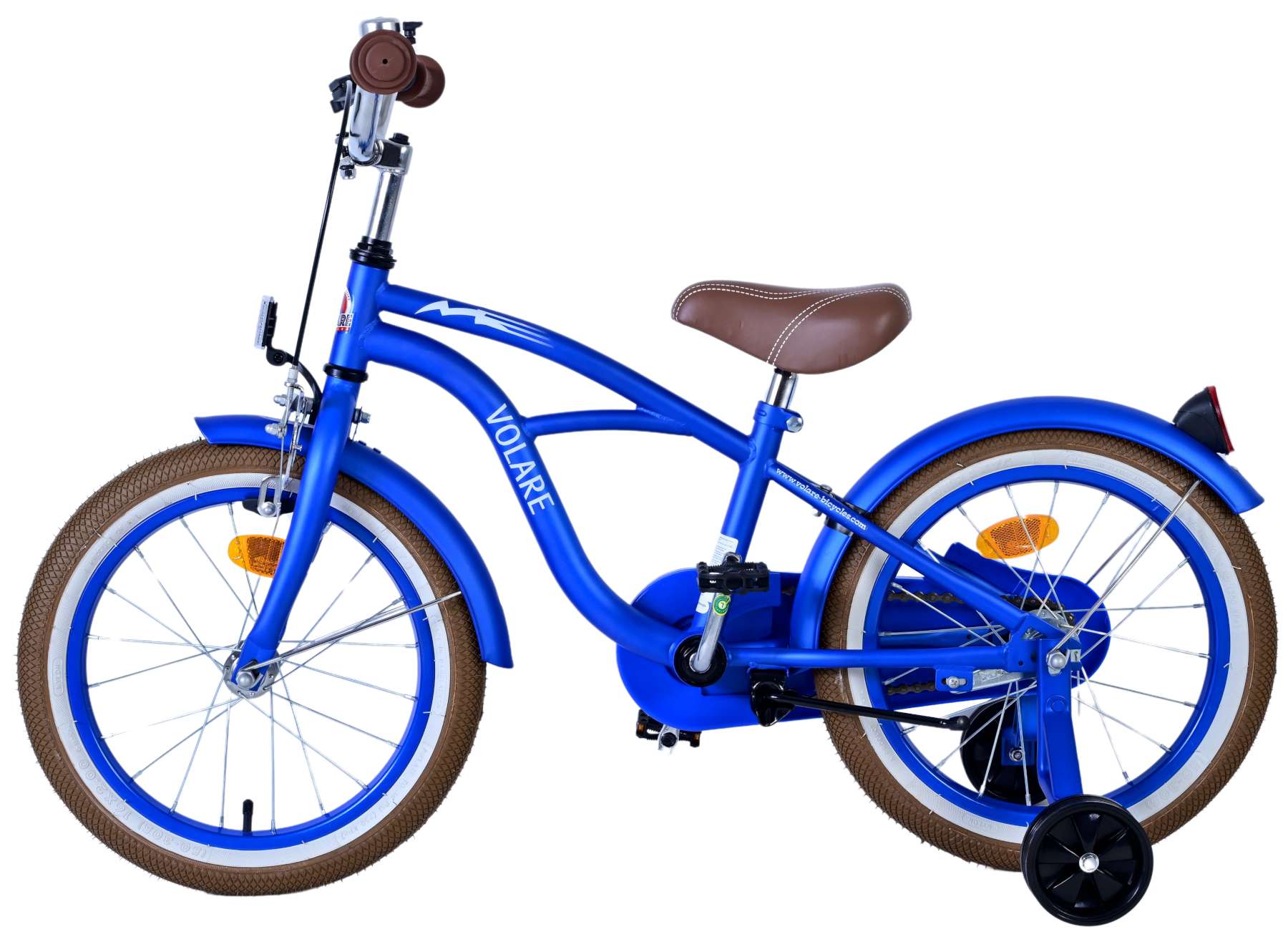 Volare blue cruiser kinderfiets - jongens - 16 inch - blauw