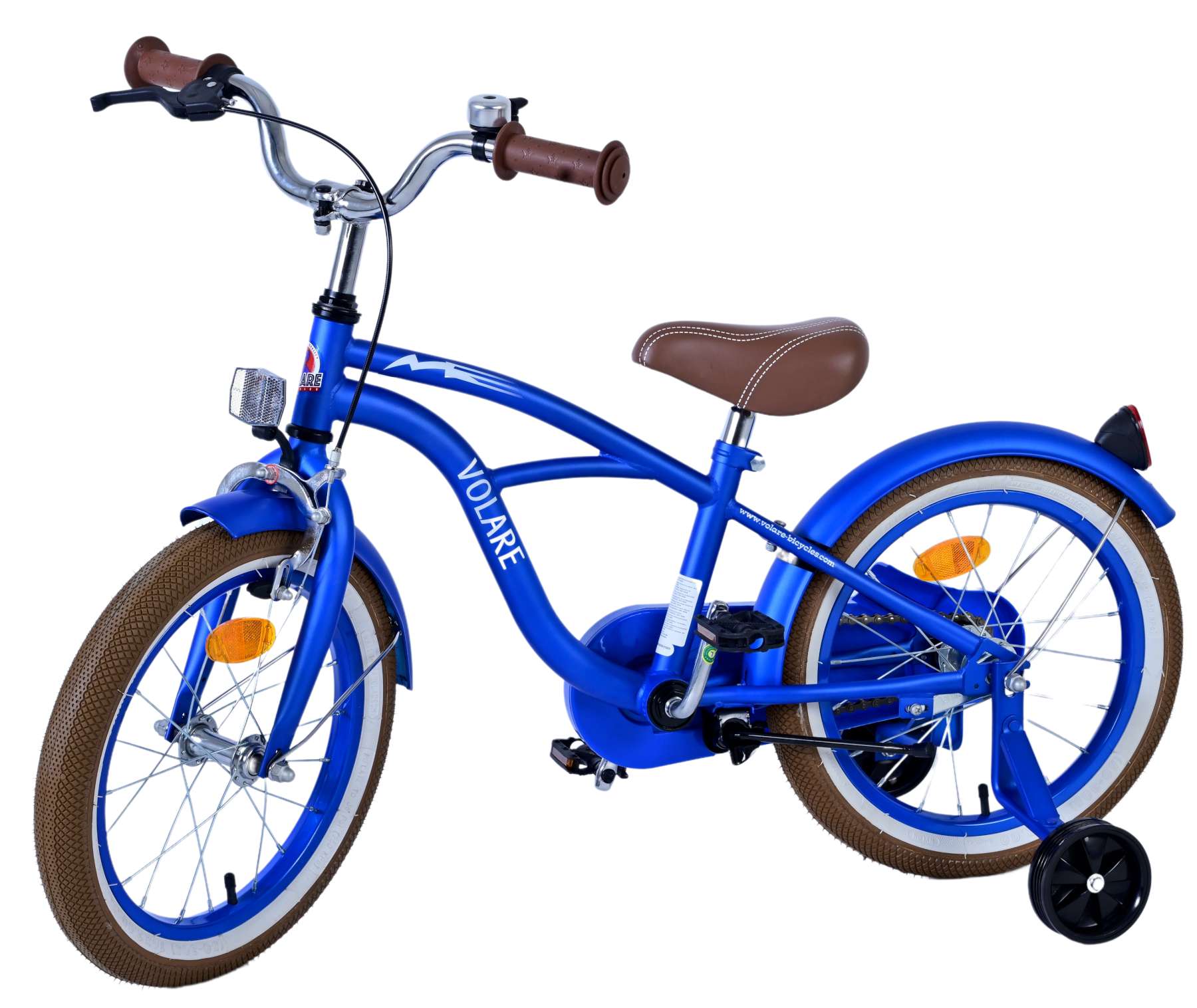 Volare blue cruiser kinderfiets - jongens - 16 inch - blauw