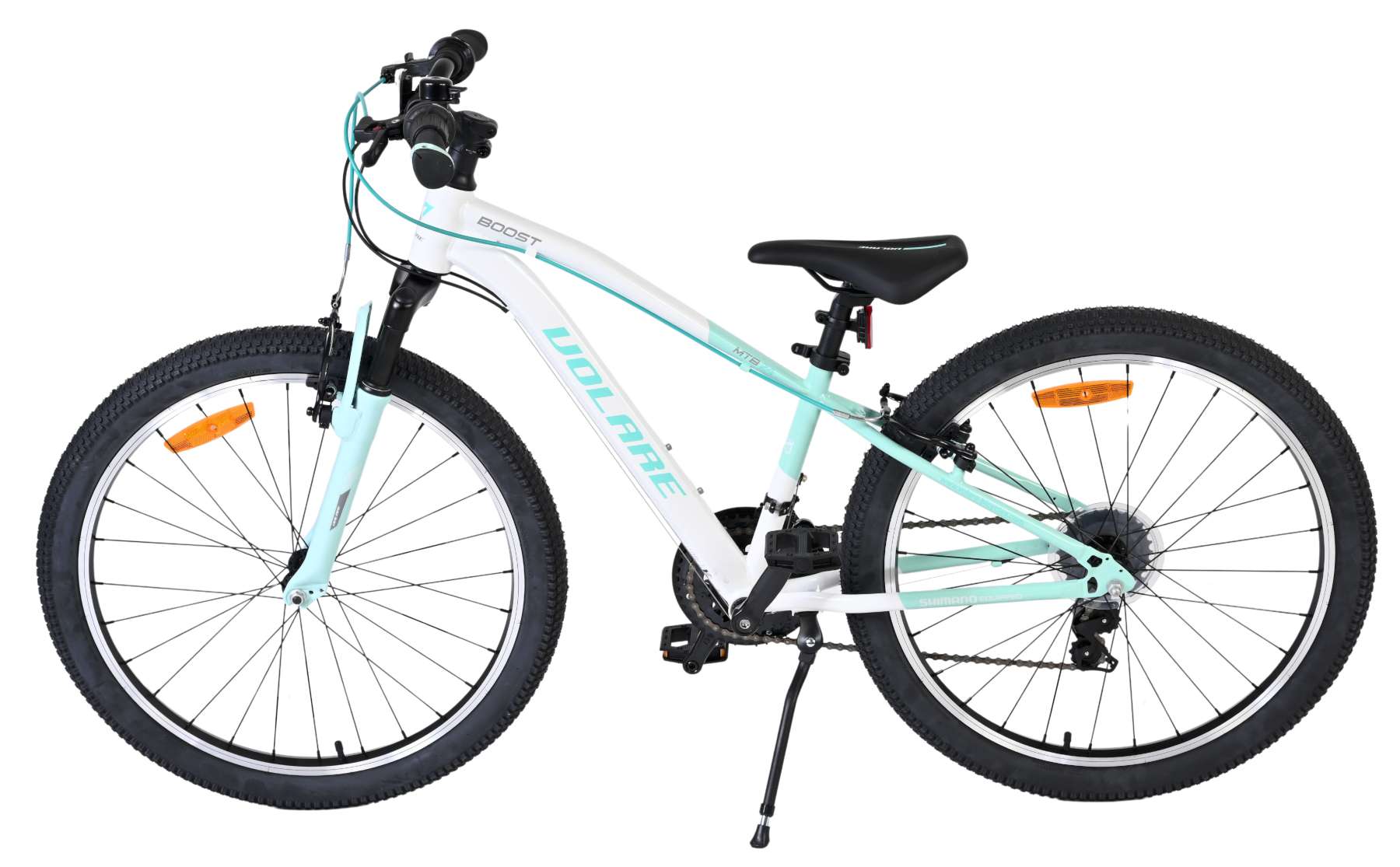 Volare boost kinderfiets - 24 inch - wit mintgroen - 21 speed
