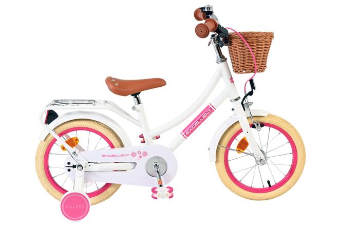 Volare excellent kinderfiets - meisjes - 14 inch - wit